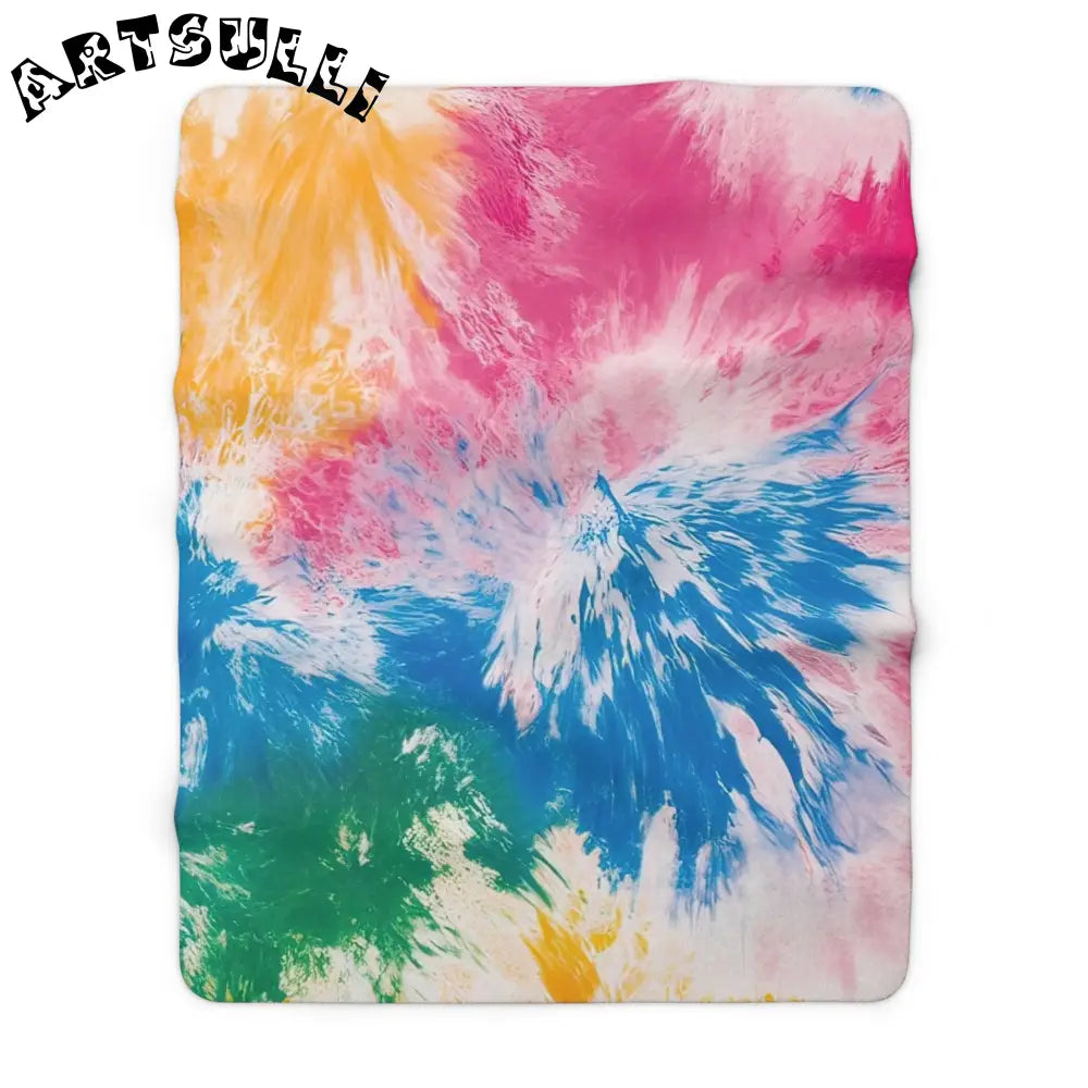 JAKKOUTTHEBXX Tie-Dye Sherpa Fleece Blanket 2025