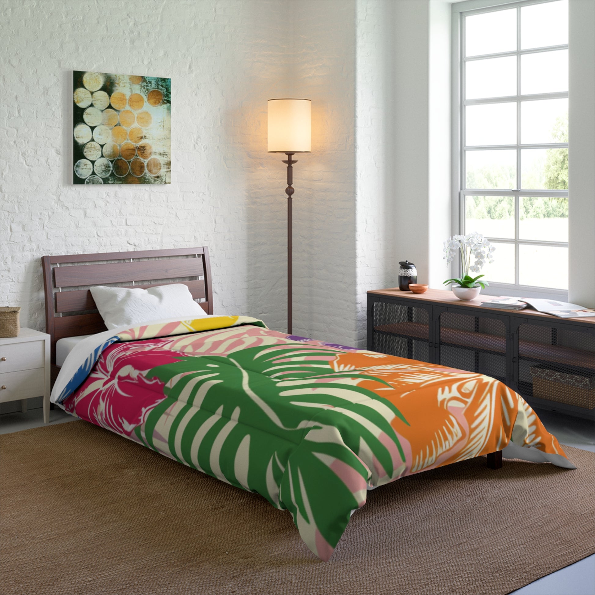 Blooming Tropical Flowers Comforter, Artsulli - Art is Long, Life is Short, Home Decor, , , , , , , 