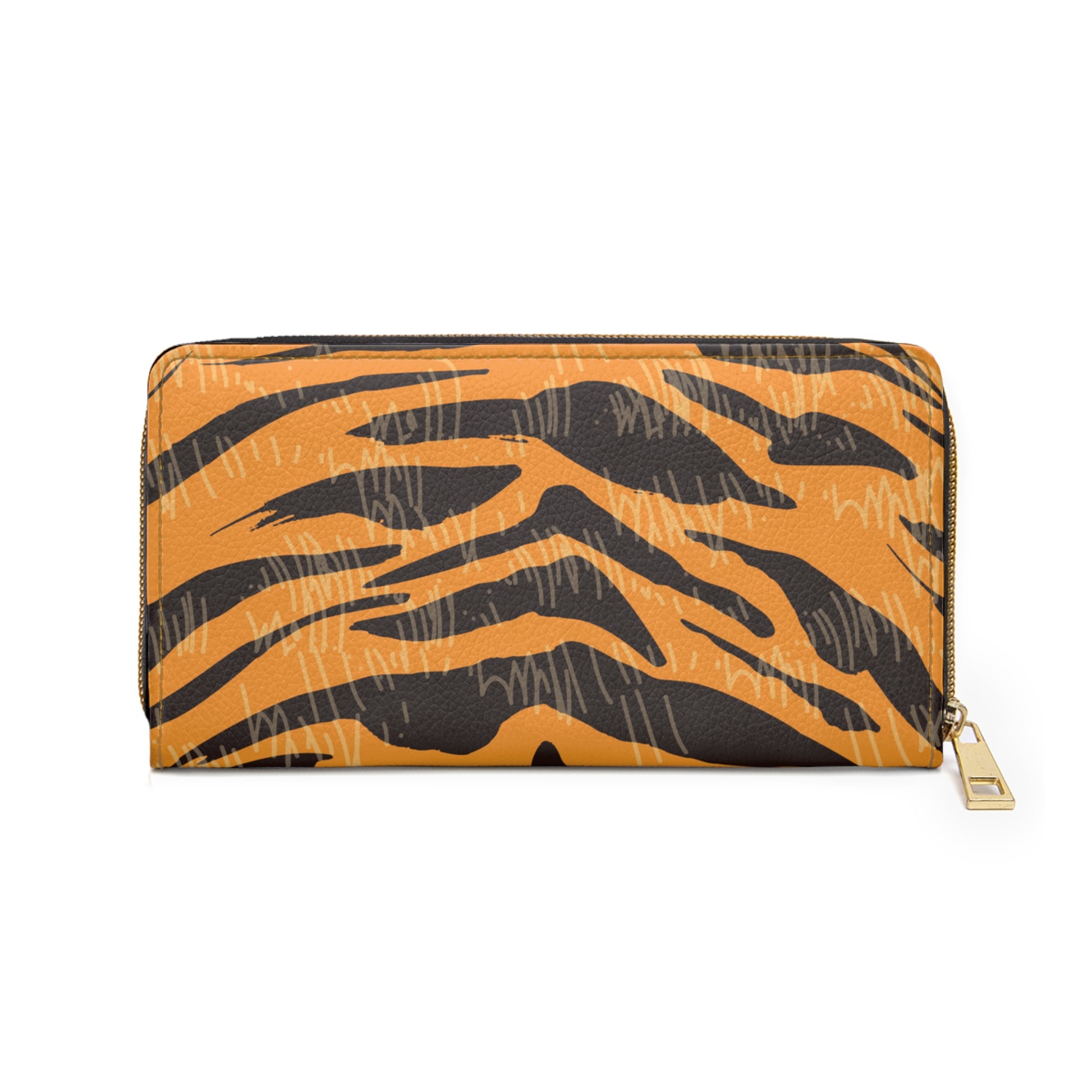 Tiger Scratches Orange & Black Zipper Wallet, Artsulli - Art is Long, Life is Short, Accessories, , , , , , , 
