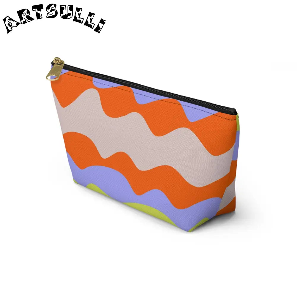 JAKKOUTTHEBXX Waves II Red and Blue Accessory Pouch w T-bottom