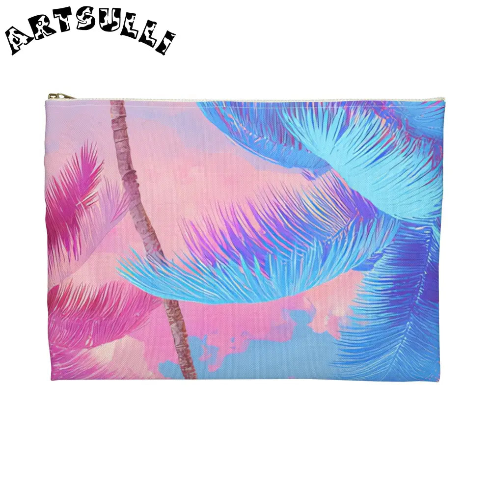 JAKKOUTTHEBXX Ethereal Pastel Palms Accessory Pouch JAKKOUTTHEBXX