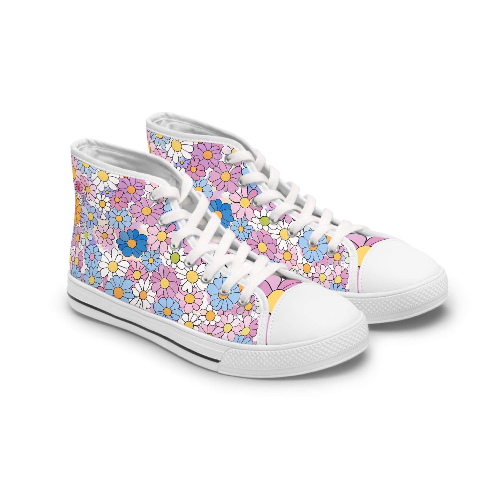 Flower Hour III Women's High Top Sneakers, Artsulli - Art is Long, Life is Short, Shoes, Size, US 5.5, Color, White sole, , , 57854826544076378366