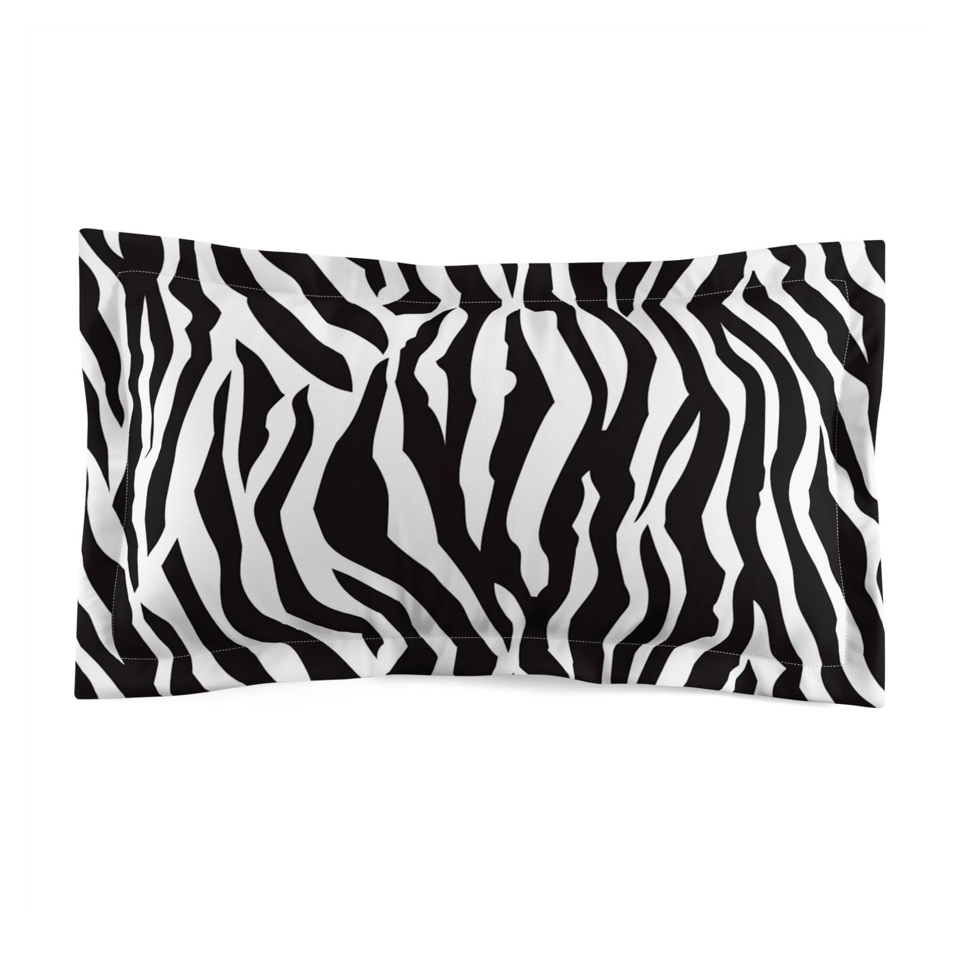 Black  White Drag Zebra Fabric Microfiber Pillow Sham, Artsulli - Art is Long, Life is Short, Home Decor, Size, King, , , , , 95278714091801
