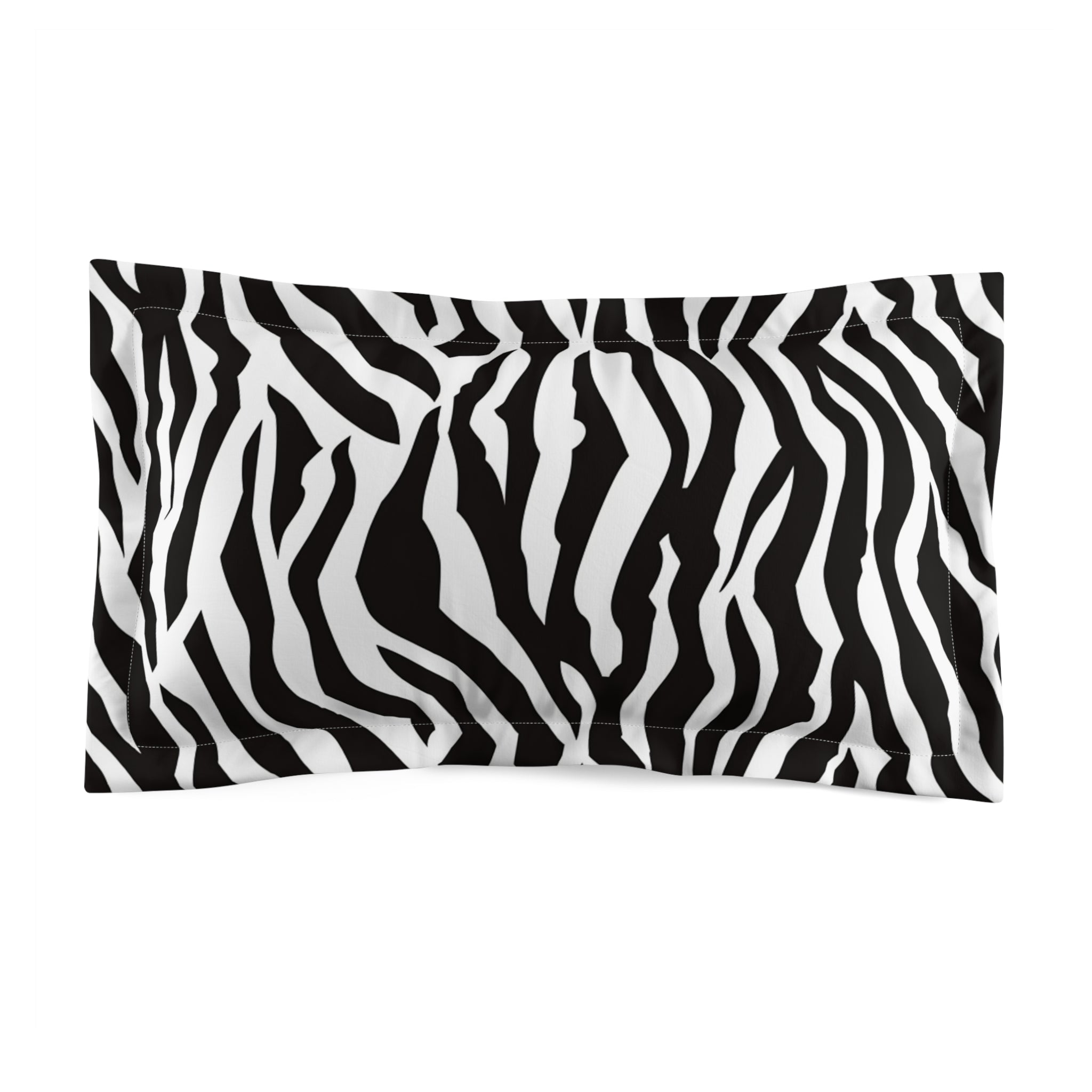 Black  White Drag Zebra Fabric Microfiber Pillow Sham, Artsulli - Art is Long, Life is Short, Home Decor, Size, King, , , , , 95278714091801