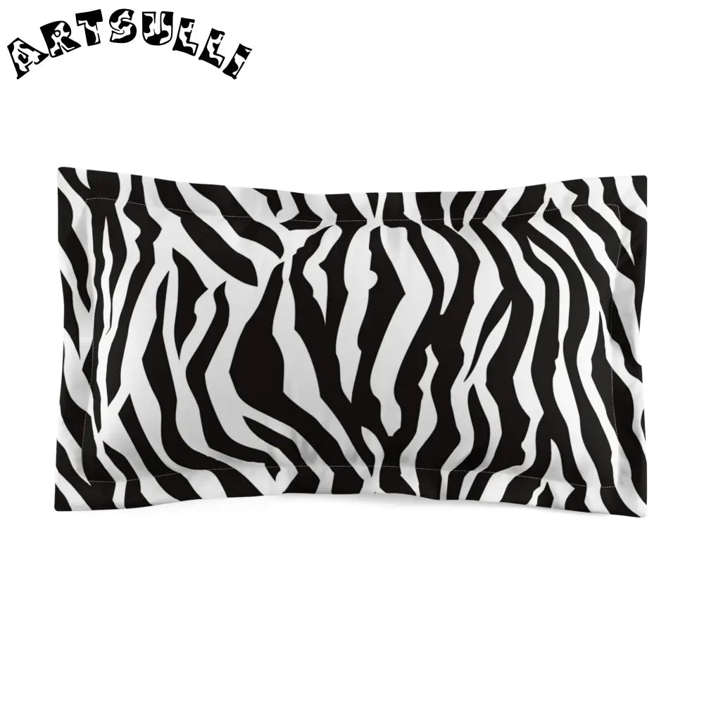 JAKKOUTTHEBXX Art Printed Zebra Pillow Sham JAKKOUTTHEBXX Artsulli