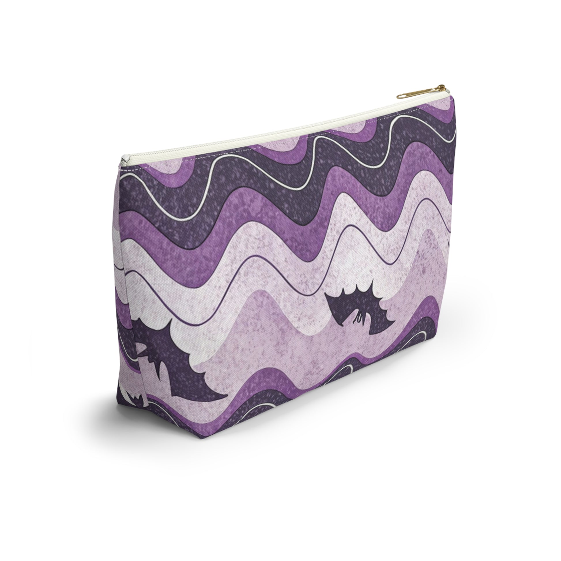 Bat Wave Accessory Pouch w T-bottom, Artsulli - Art is Long, Life is Short, Bags, , , , , , , 