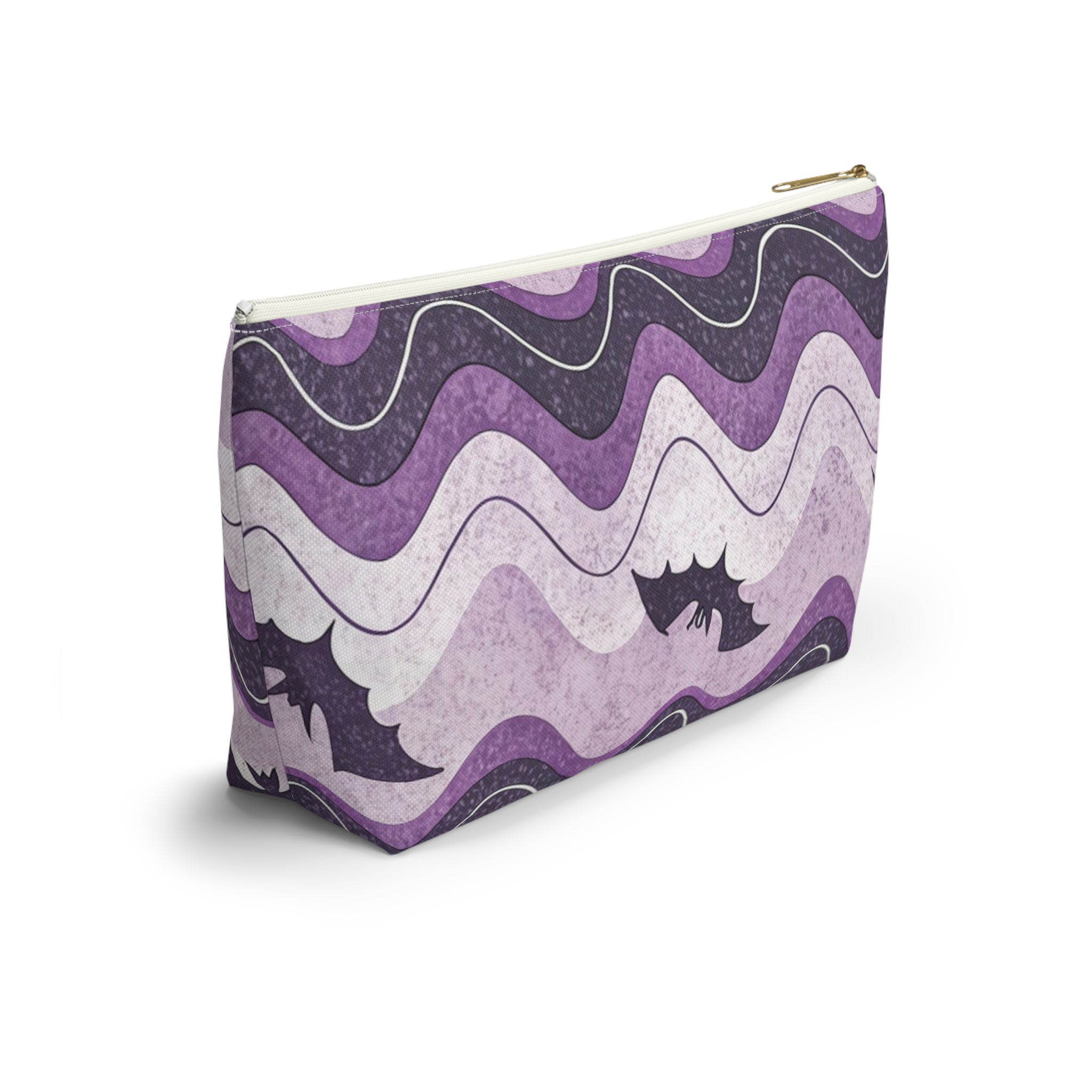 Bat Wave Accessory Pouch w T-bottom, Artsulli - Art is Long, Life is Short, Bags, , , , , , , 