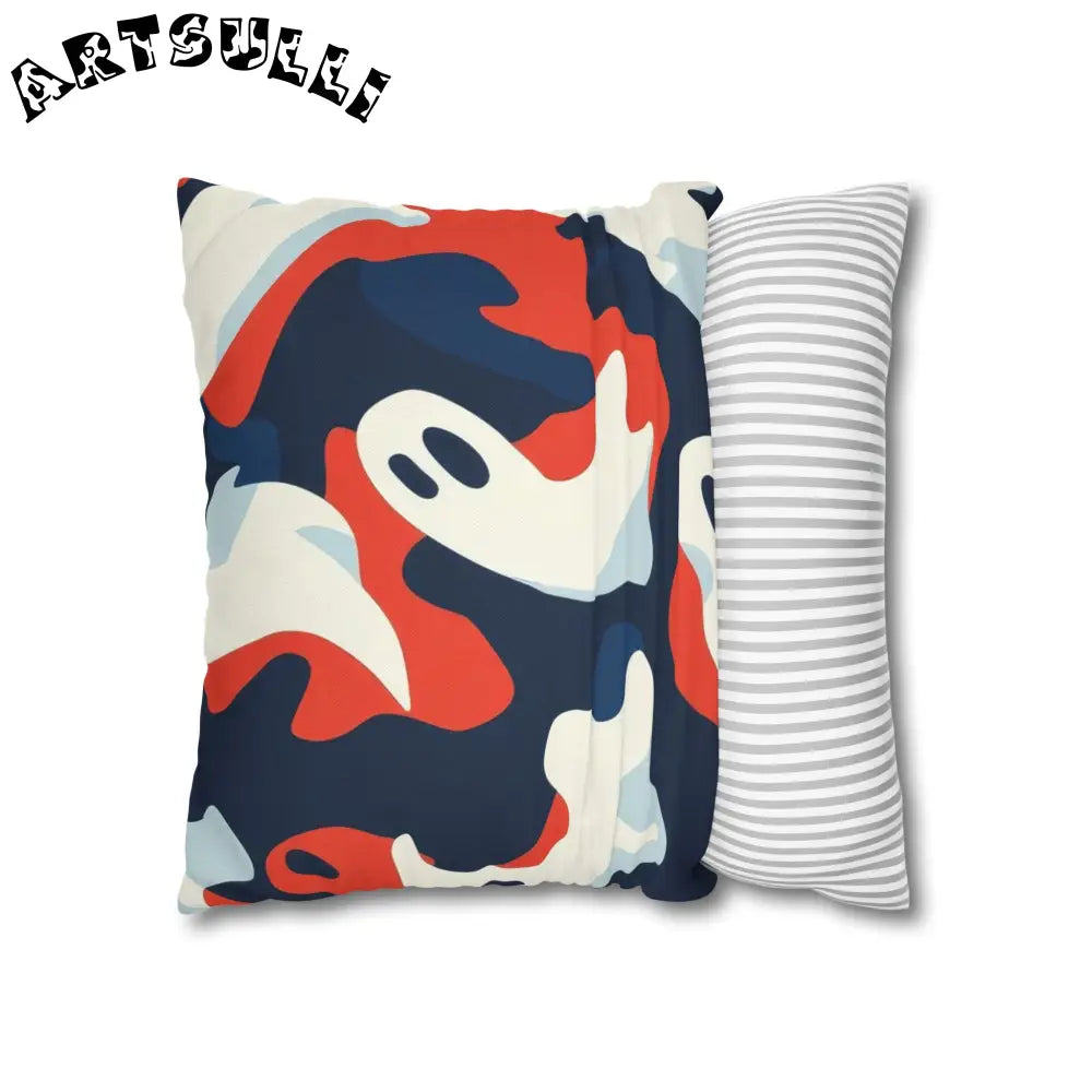 JAKKOUTTHEBXX Camo Ghosts Spun Polyester Square Pillowcase