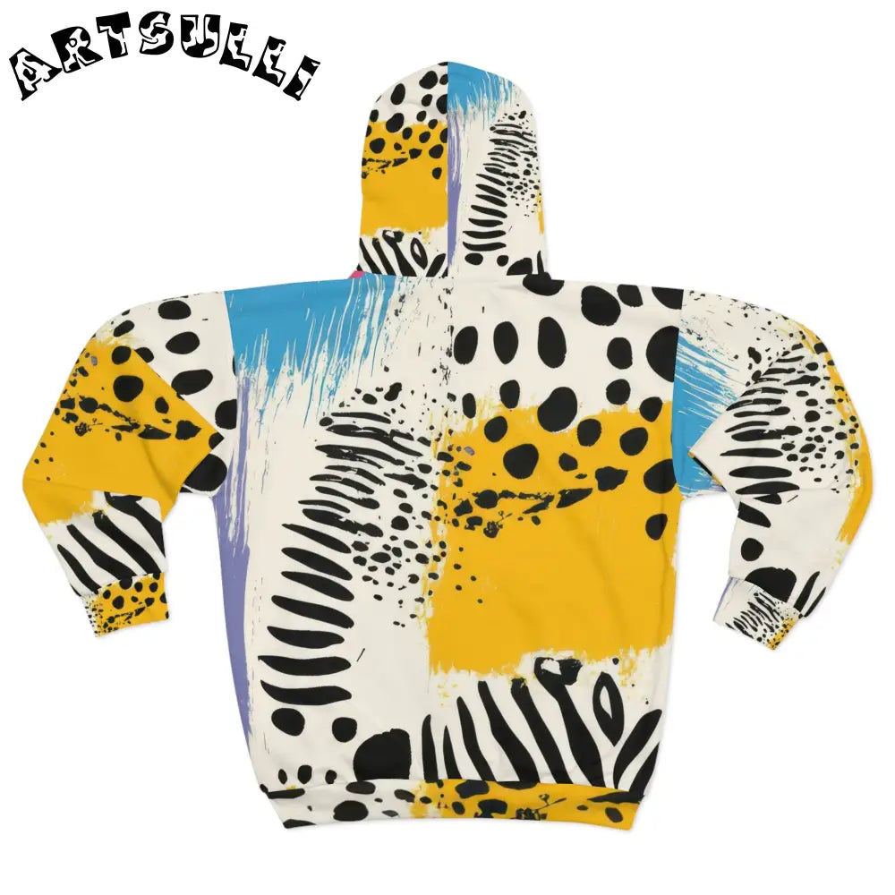 JAKKOUTTHEBXX Rae Zebra Rhapsody Unisex Zip Hoodie (AOP)