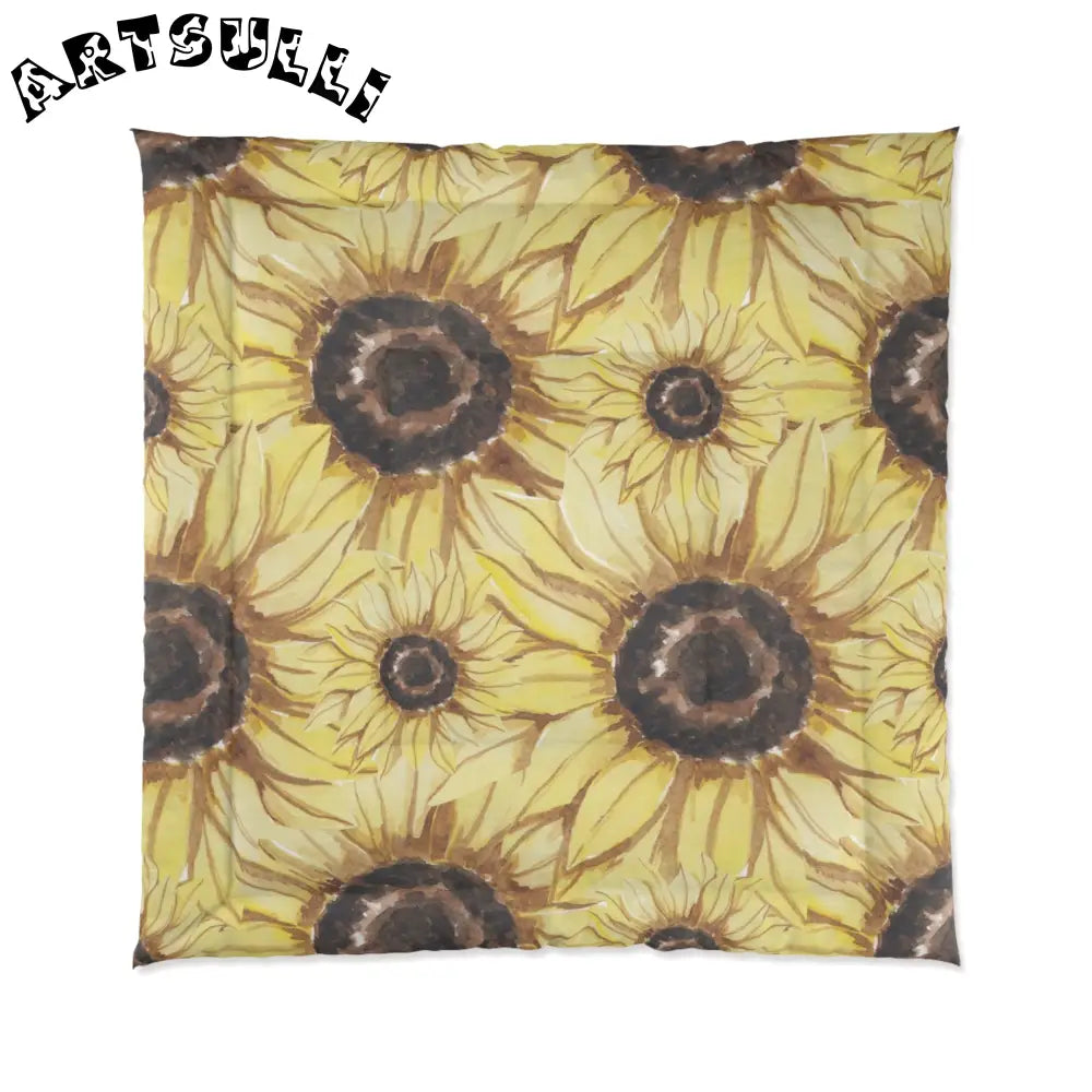 JAKKOUTTHEBXX Retro Anime Sunflower Comforter JAKKOUTTHEBXX Artsulli