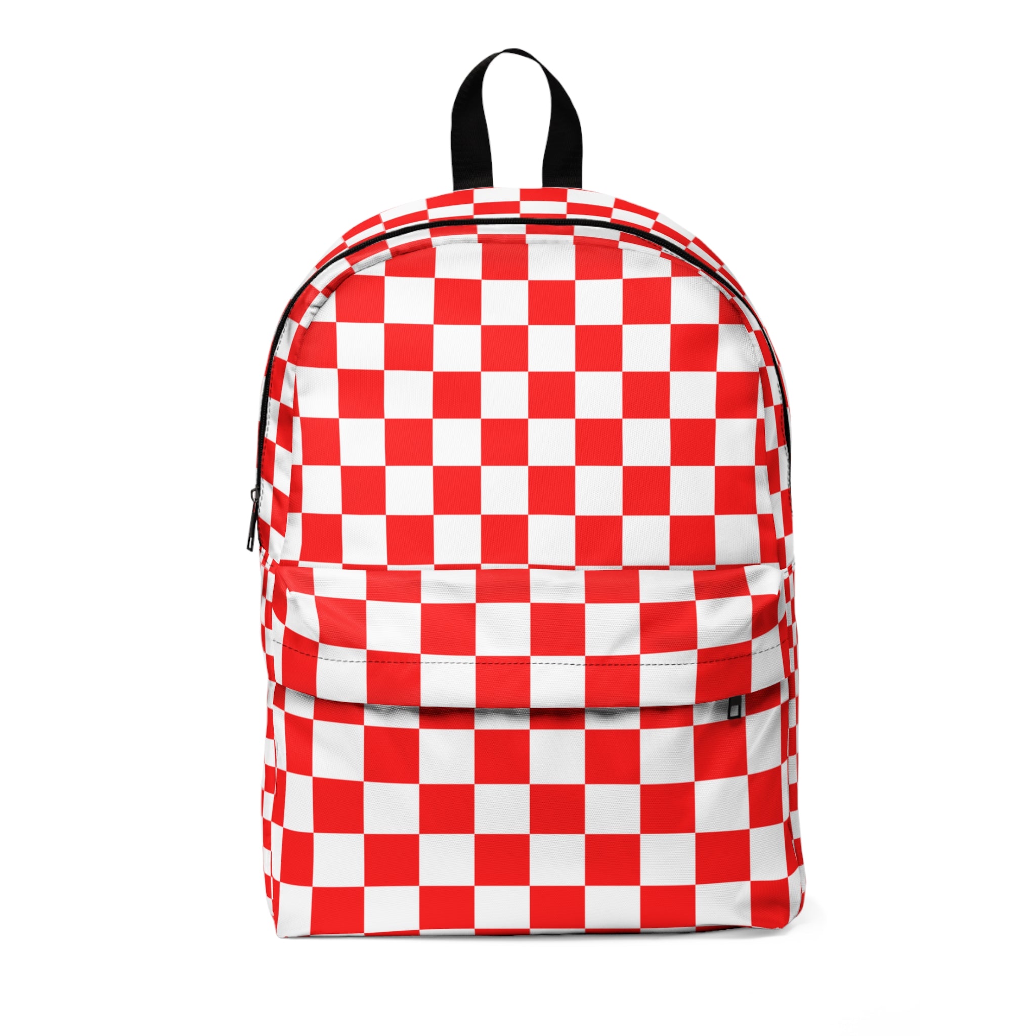 Checkerboard Red and White Unisex Classic Backpack, Artsulli - Art is Long, Life is Short, Bags, Size, One size, , , , , 21156508597760983770