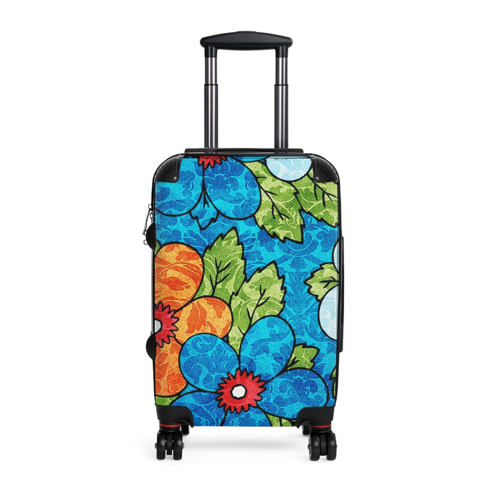 Blue Orange Groovy Suitcase, Artsulli - Art is Long, Life is Short, Bags, Size, Small, Color, Black, , , 10335402887899603999