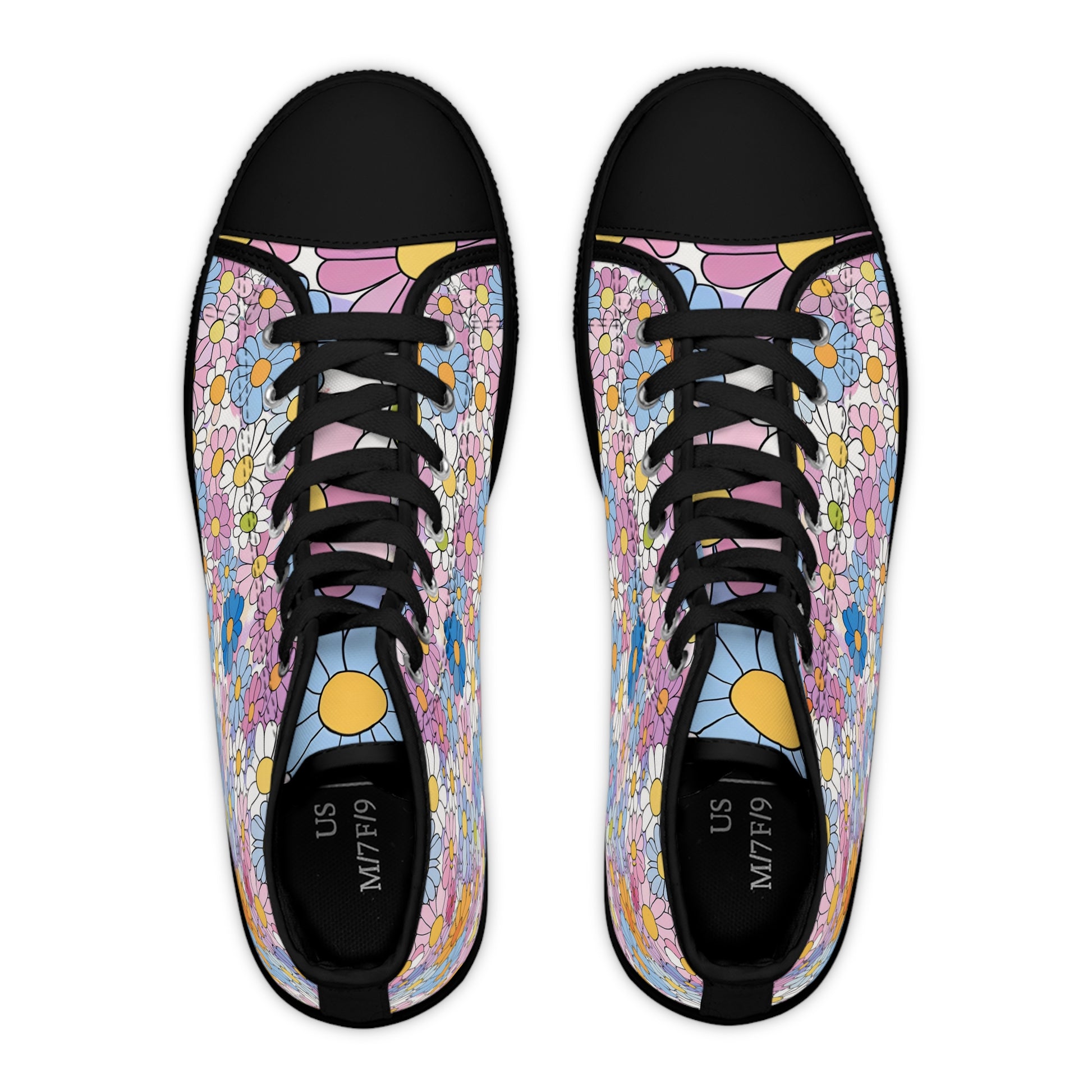 Flower Hour III Women's High Top Sneakers, Artsulli - Art is Long, Life is Short, Shoes, , , , , , , 