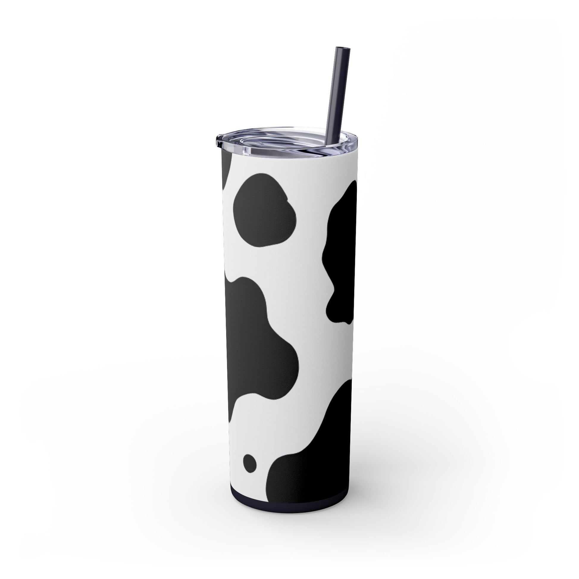 Cow Print Focus Skinny Tumbler with Straw, 20oz, Artsulli - Art is Long, Life is Short, Mug, , , , , , , 
