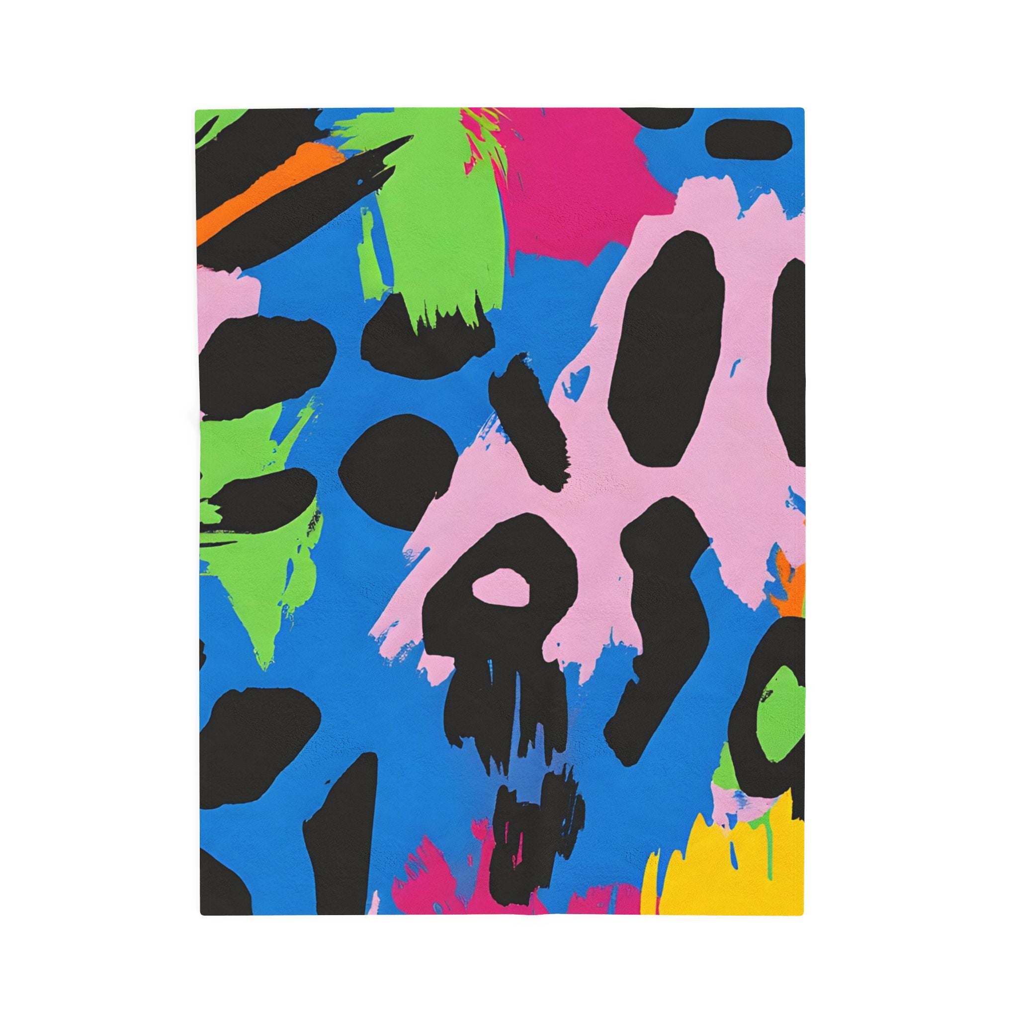 90s Neon Velveteen Plush Blanket, Artsulli - Art is Long, Life is Short, All Over Prints, Size, 30" × 40", , , , , 23451909490675388297