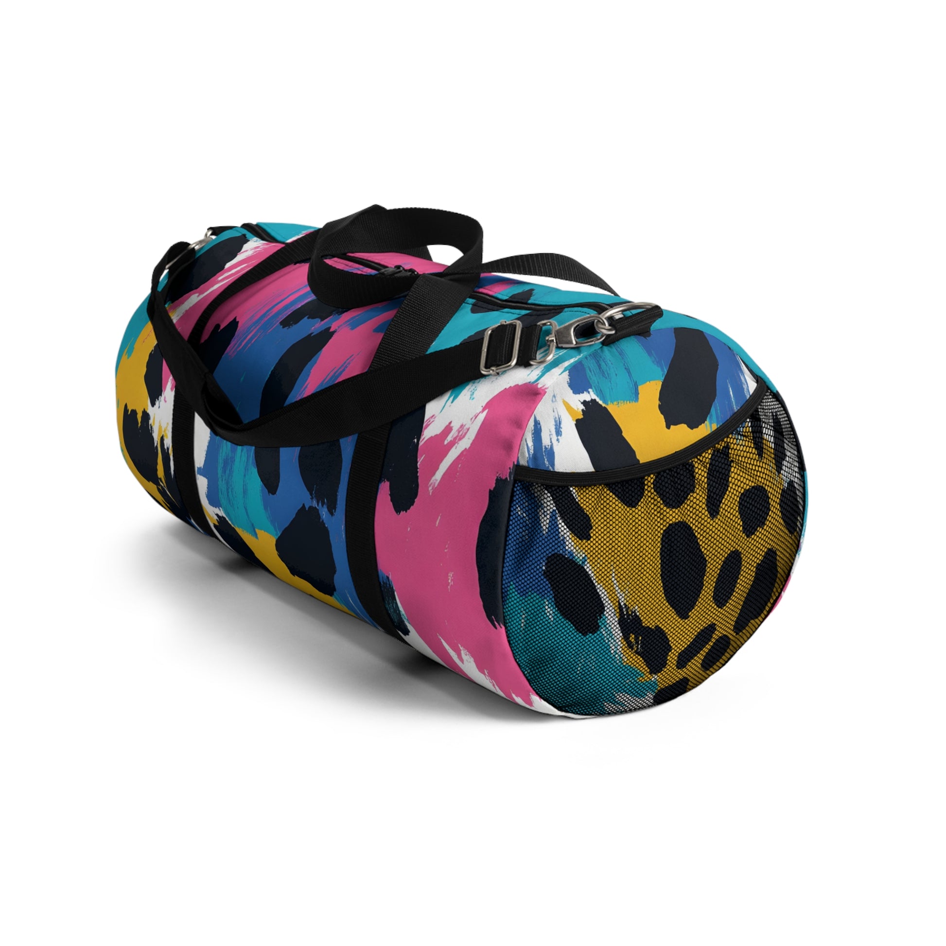 Leopard Print x Paint Brush II  Strokes Multi-Color Duffel Bag, Artsulli - Art is Long, Life is Short, Bags, , , , , , , 