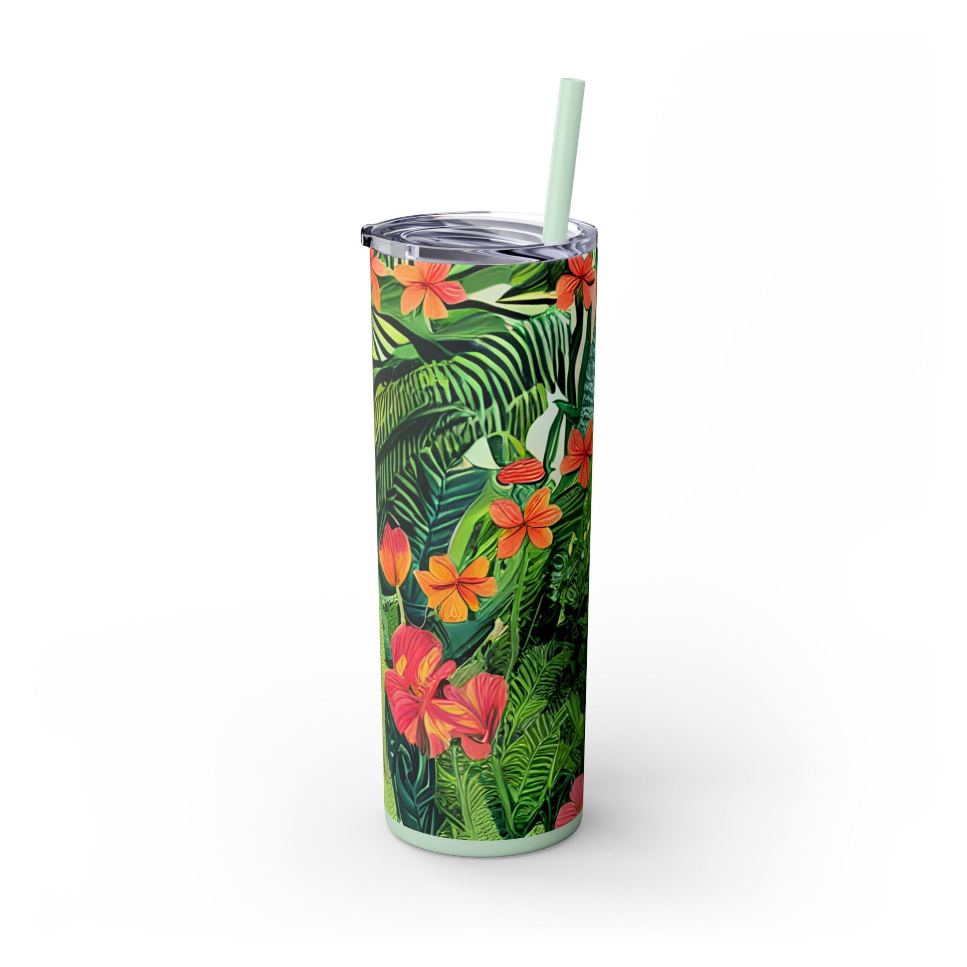 Jungle Zebra Art Skinny Tumbler with Straw, 20oz, Artsulli - Art is Long, Life is Short, Mug, , , , , , , 