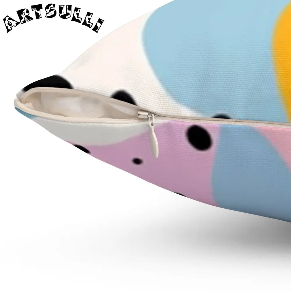 JAKKOUTTHEBXX Colorful Abstract Dots and Shapes Spun Polyester