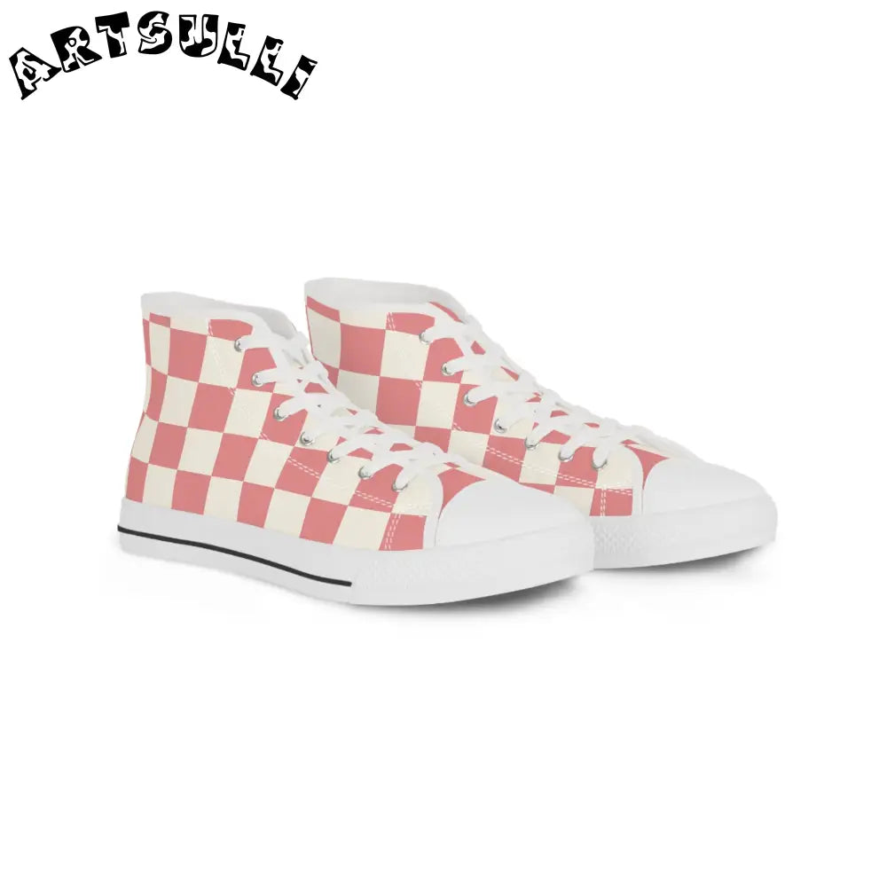 JAKKOUTTHEBXX Retro Checkered Grassland Sprites II Men’s High Top