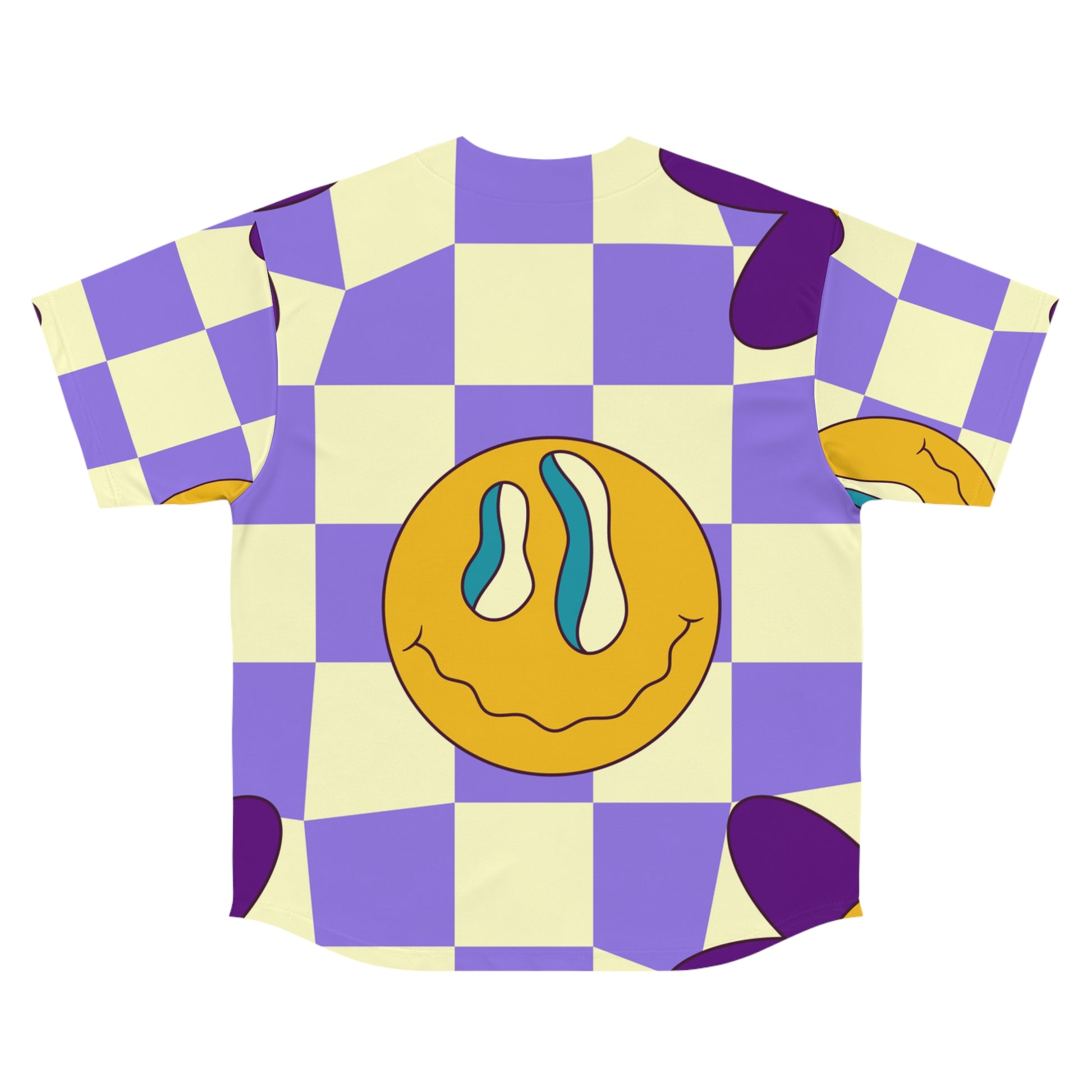 Trippy Flower Power Motifs Men's Baseball Jersey (AOP), Artsulli - Art is Long, Life is Short, All Over Prints, , , , , , , 