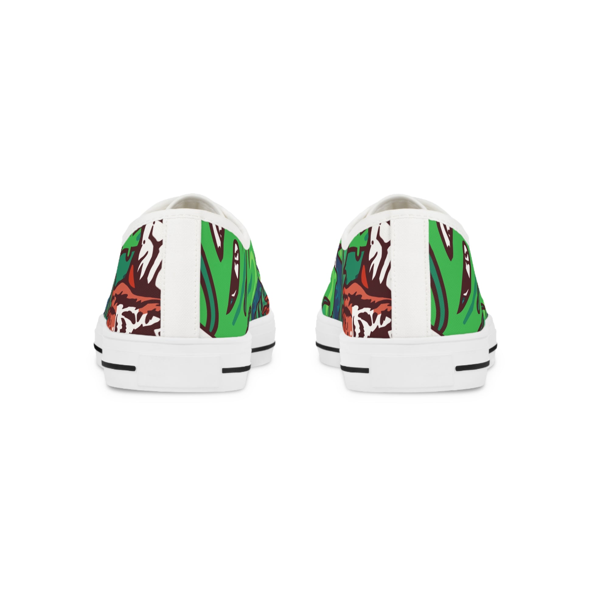Tropical Jungle Tigers Green and Blue Men's Low Top Sneakers, Artsulli - Art is Long, Life is Short, Shoes, , , , , , , 