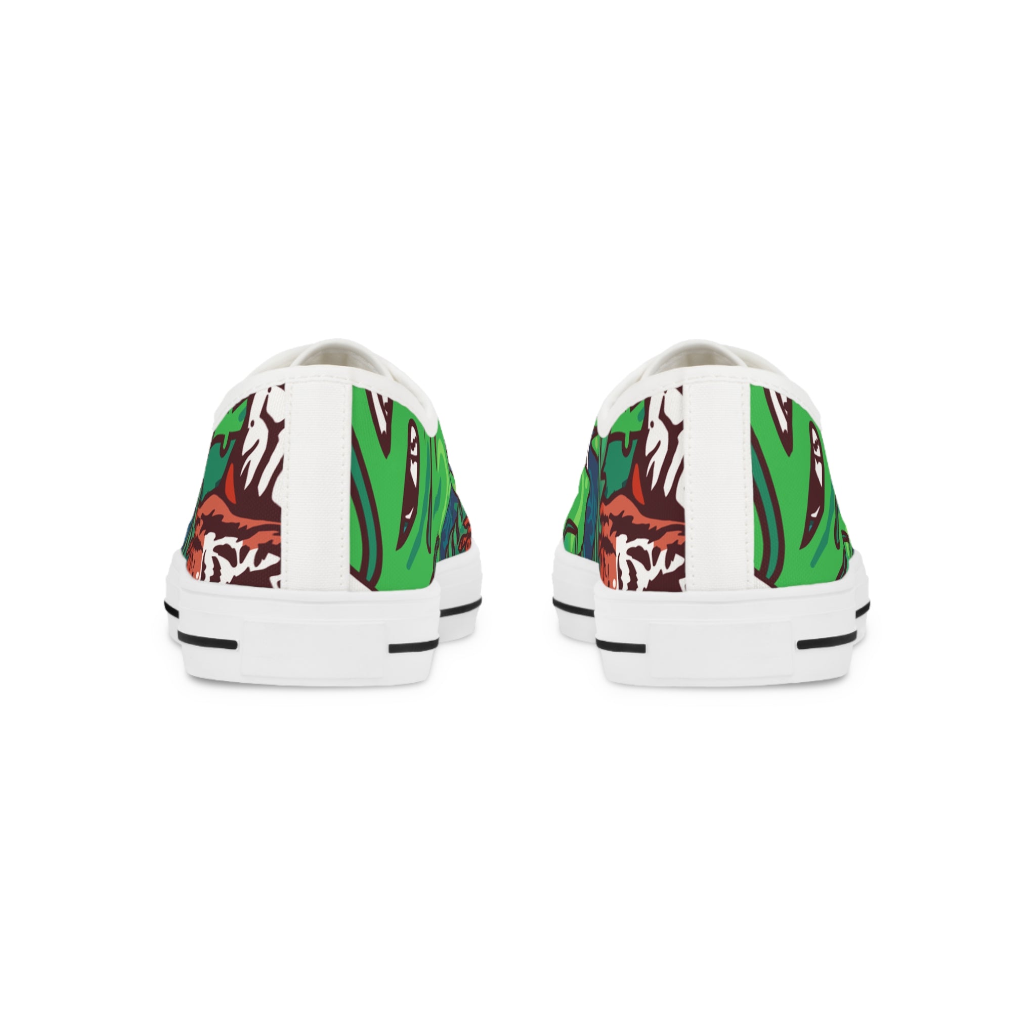 Tropical Jungle Tigers Green and Blue Men's Low Top Sneakers, Artsulli - Art is Long, Life is Short, Shoes, , , , , , , 