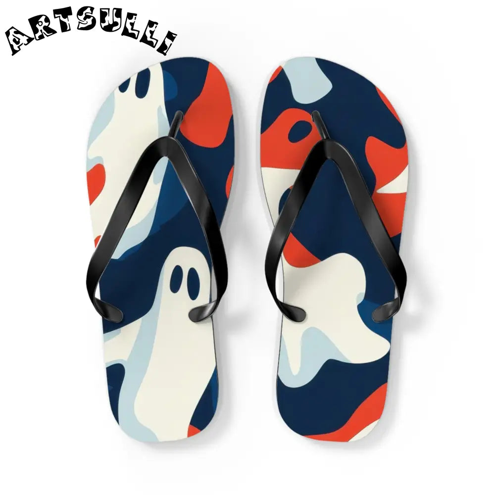 JAKKOUTTHEBXX Camo Ghosts Flip Flops JAKKOUTTHEBXX Artsulli - Art