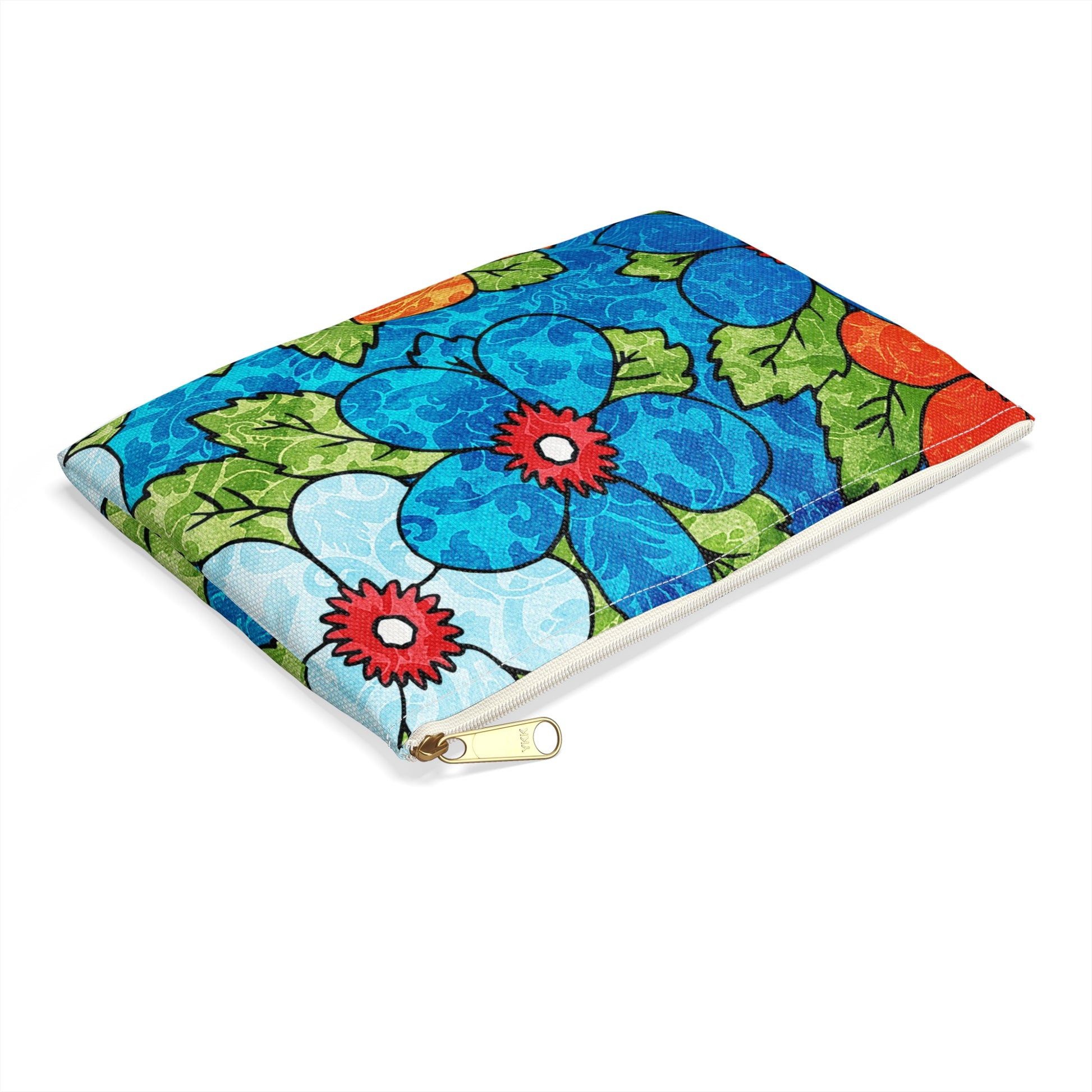 Blue Orange Groovy Accessory Pouch, Artsulli - Art is Long, Life is Short, Bags, , , , , , , 