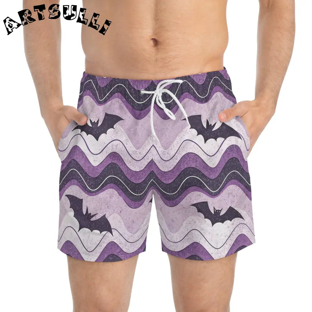 JAKKOUTTHEBXX Bat Wave Swim Trunks (AOP) JAKKOUTTHEBXX Artsulli