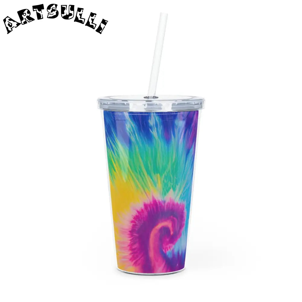 JAKKOUTTHEBXX Tie Dye Artwork Plastic Tumbler 2025