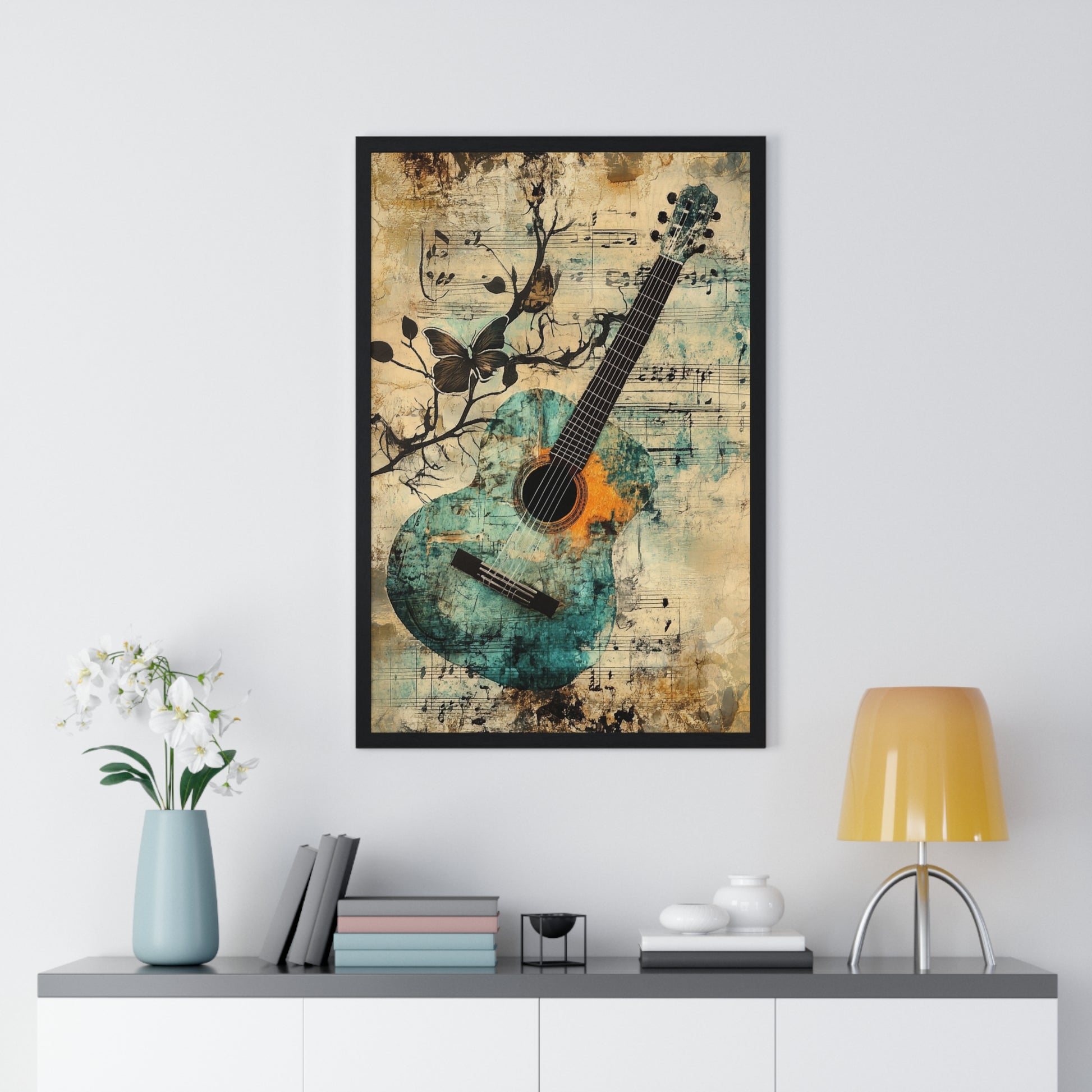 Guitar Type Beat Art Vertical Framed Poster, Artsulli - Art is Long, Life is Short, Poster, , , , , , , 