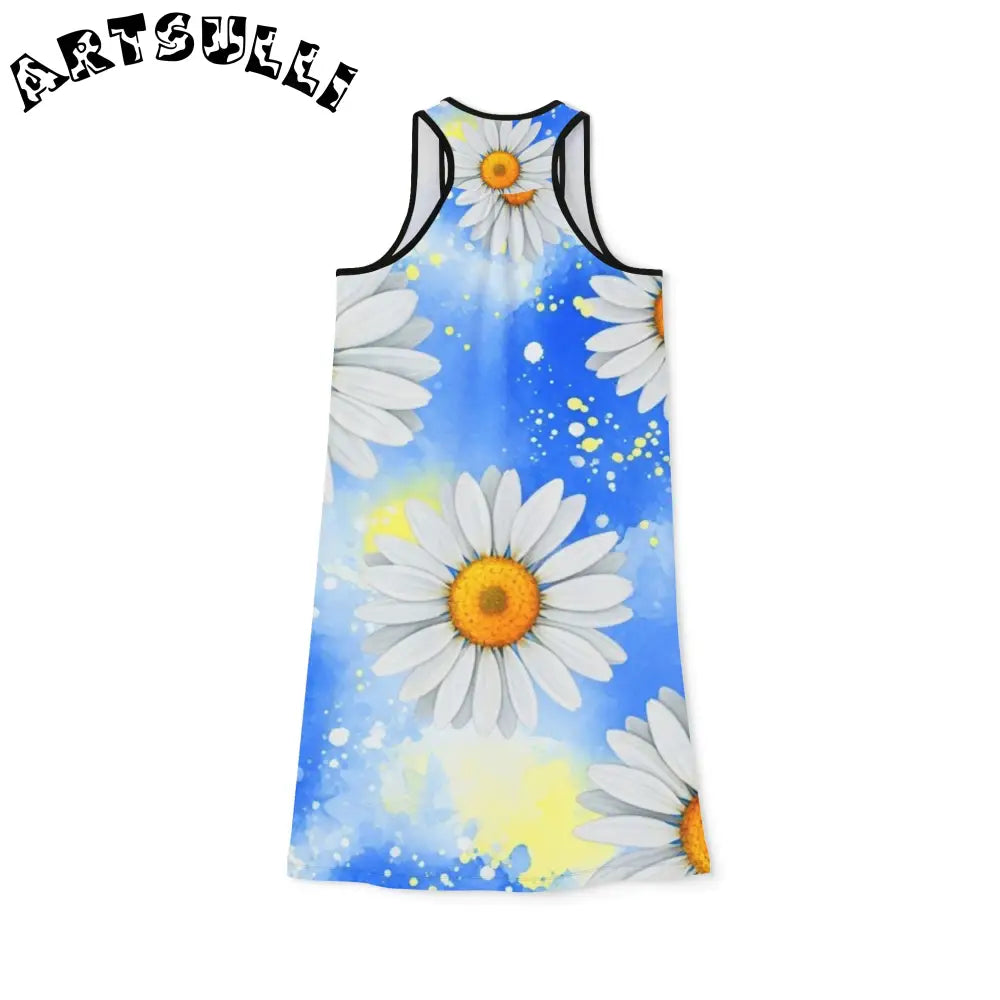 JAKKOUTTHEBXX Daisies Women’s Racerback Dress (AOP) JAKKOUTTHEBXX