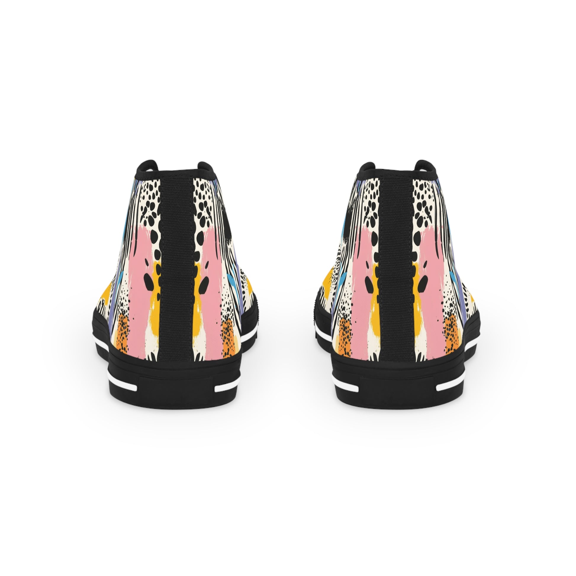 Rae Zebra Rhapsody Men's High Top Sneakers, Artsulli - Art is Long, Life is Short, Shoes, , , , , , , 