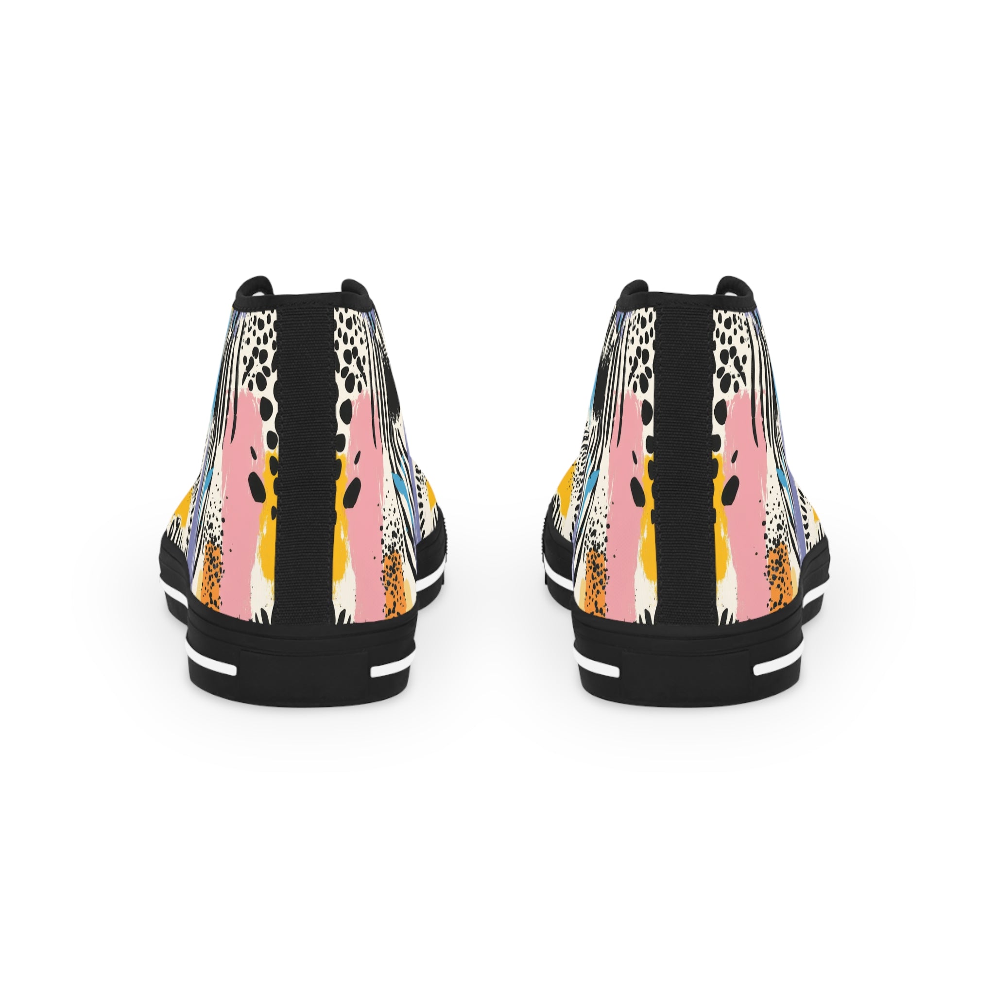 Rae Zebra Rhapsody Men's High Top Sneakers, Artsulli - Art is Long, Life is Short, Shoes, , , , , , , 