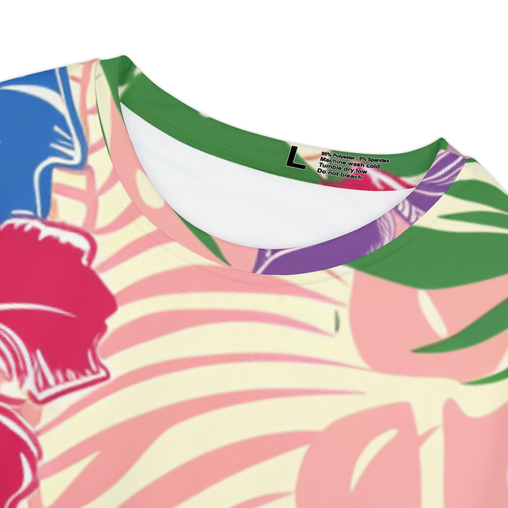 Blooming Tropical Flowers Women's Short Sleeve Shirt (AOP), Artsulli - Art is Long, Life is Short, All Over Prints, , , , , , , 