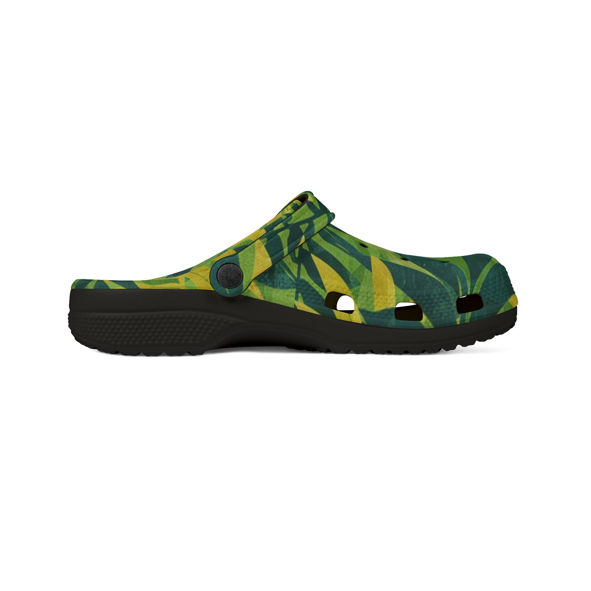 Green Leaf x Yellow Leaf x Tropical x Jungle EVA Foam Rubber Shoes (AOP), Artsulli - Art is Long, Life is Short, Shoes, , , , , , , 