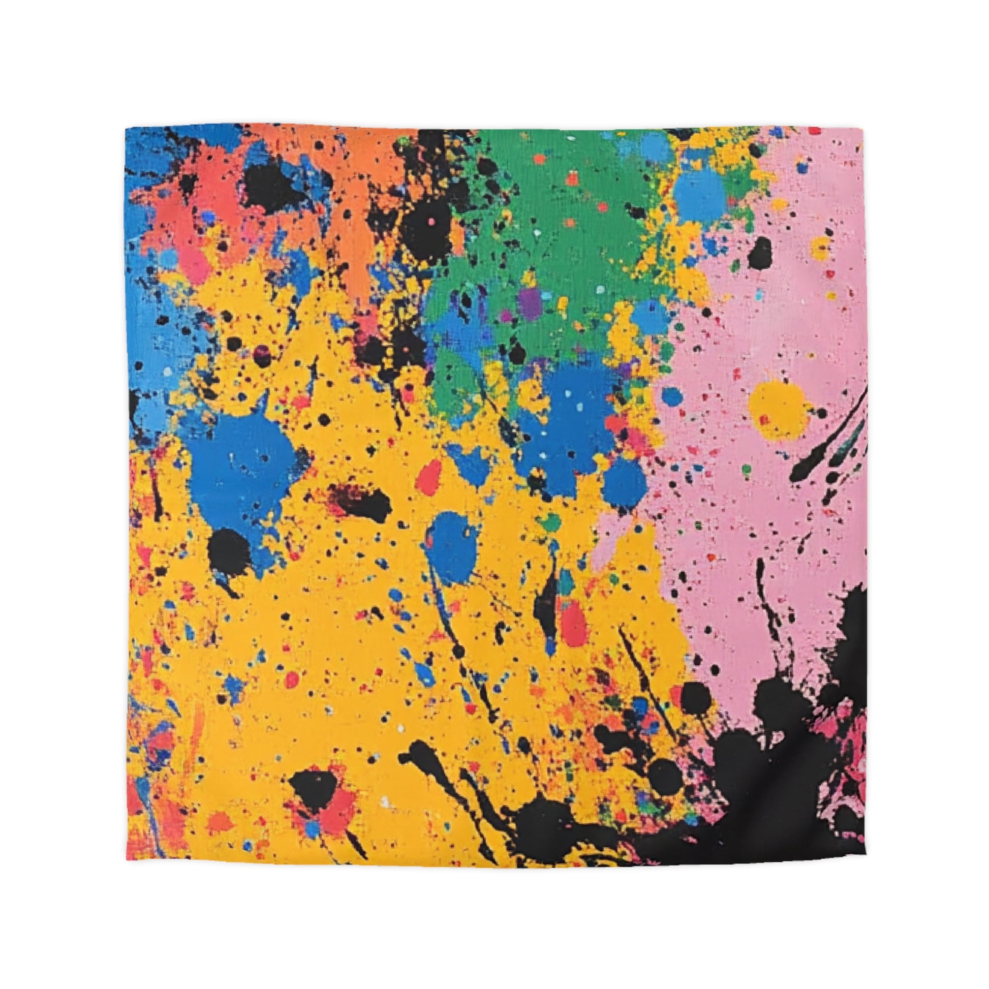 The Colors Of Paint Splatter Microfiber Duvet Cover, Artsulli - Art is Long, Life is Short, Home Decor, Size, Queen, Color, Cream, , , 12594429200380