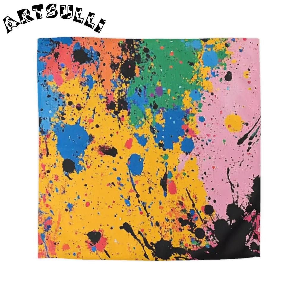 JAKKOUTTHEBXX The Colors Of Paint Splatter Microfiber Duvet Cover