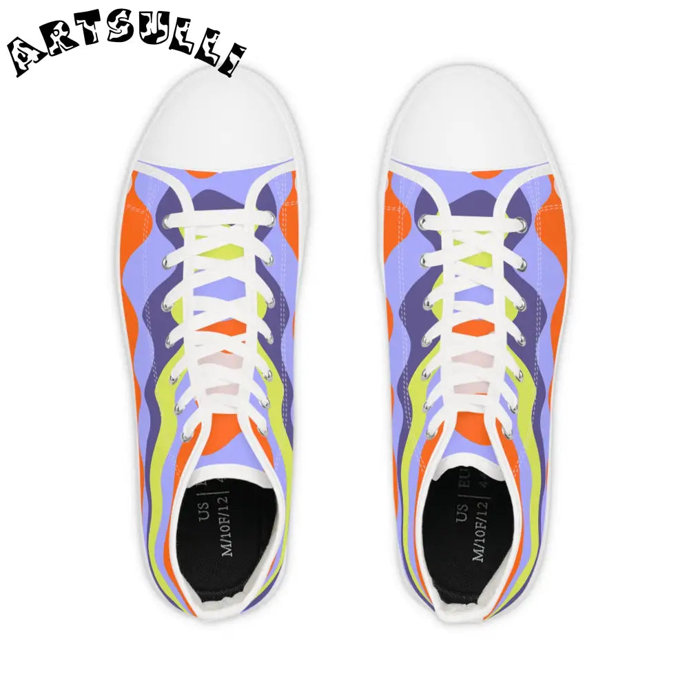 JAKKOUTTHEBXX Waves II Red and Blue Men’s High Top Sneakers