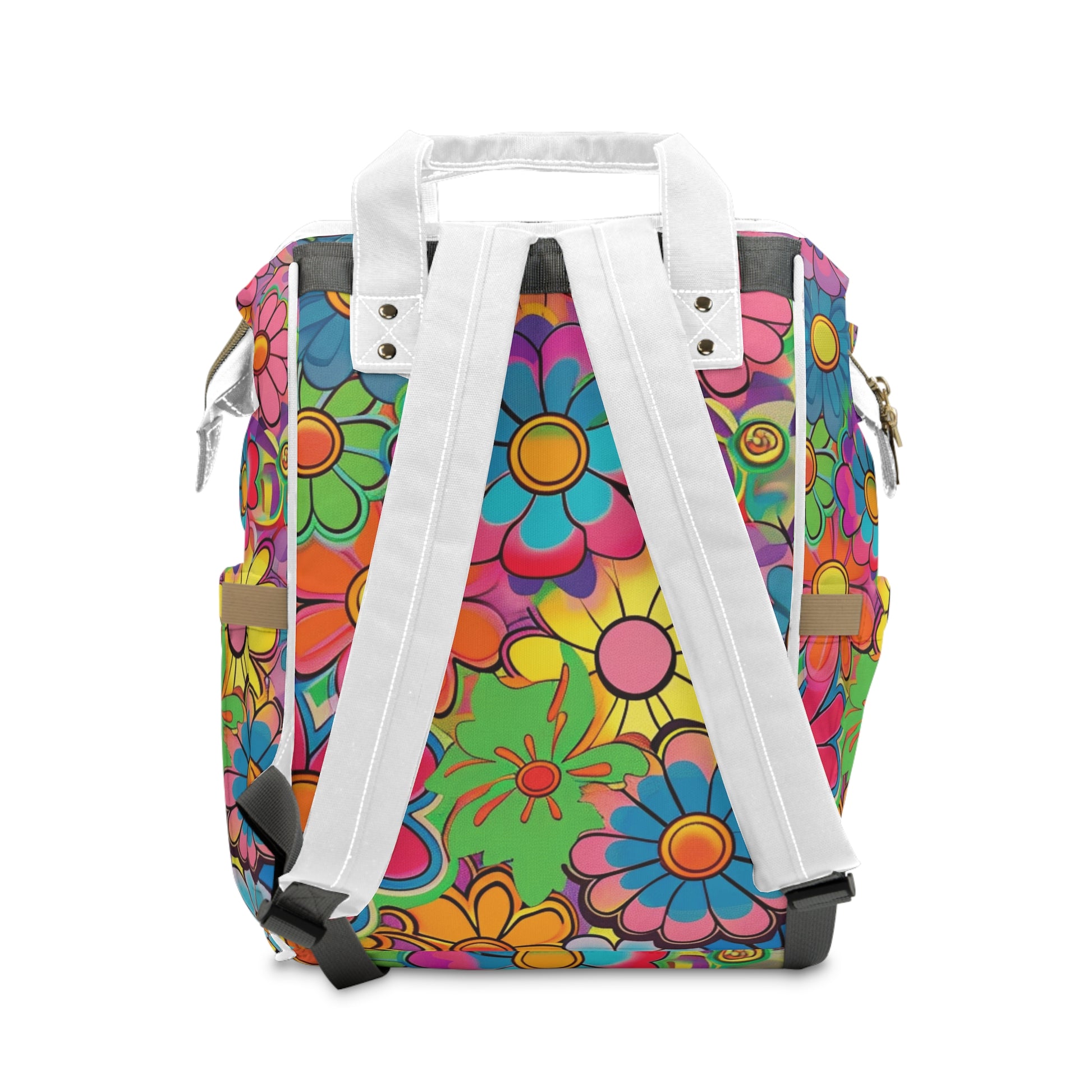 Chromatic Daisy Dream Multifunctional Diaper Backpack, Artsulli - Art is Long, Life is Short, Bags, , , , , , , 