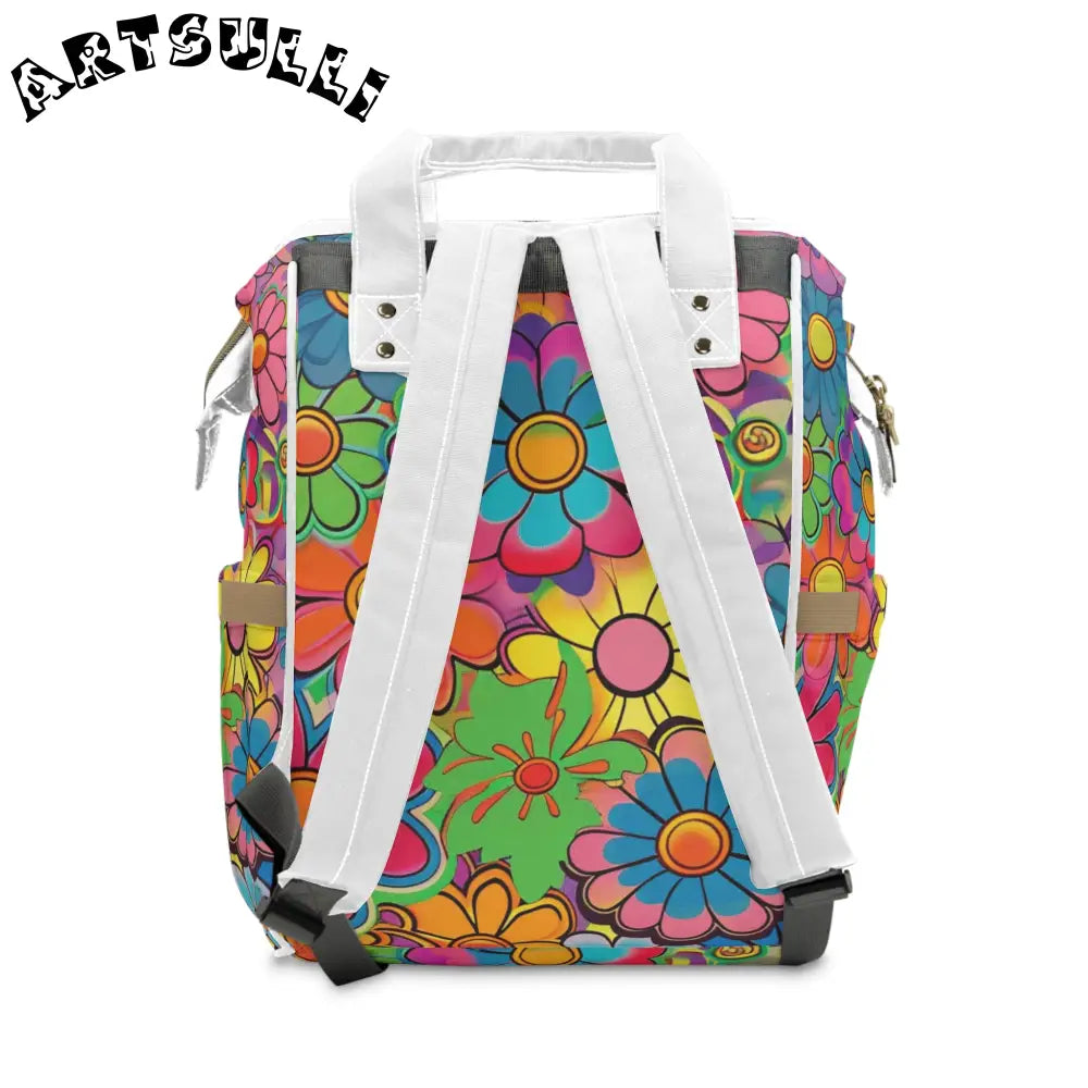 JAKKOUTTHEBXX Chromatic Daisy Dream Multifunctional Diaper Backpack