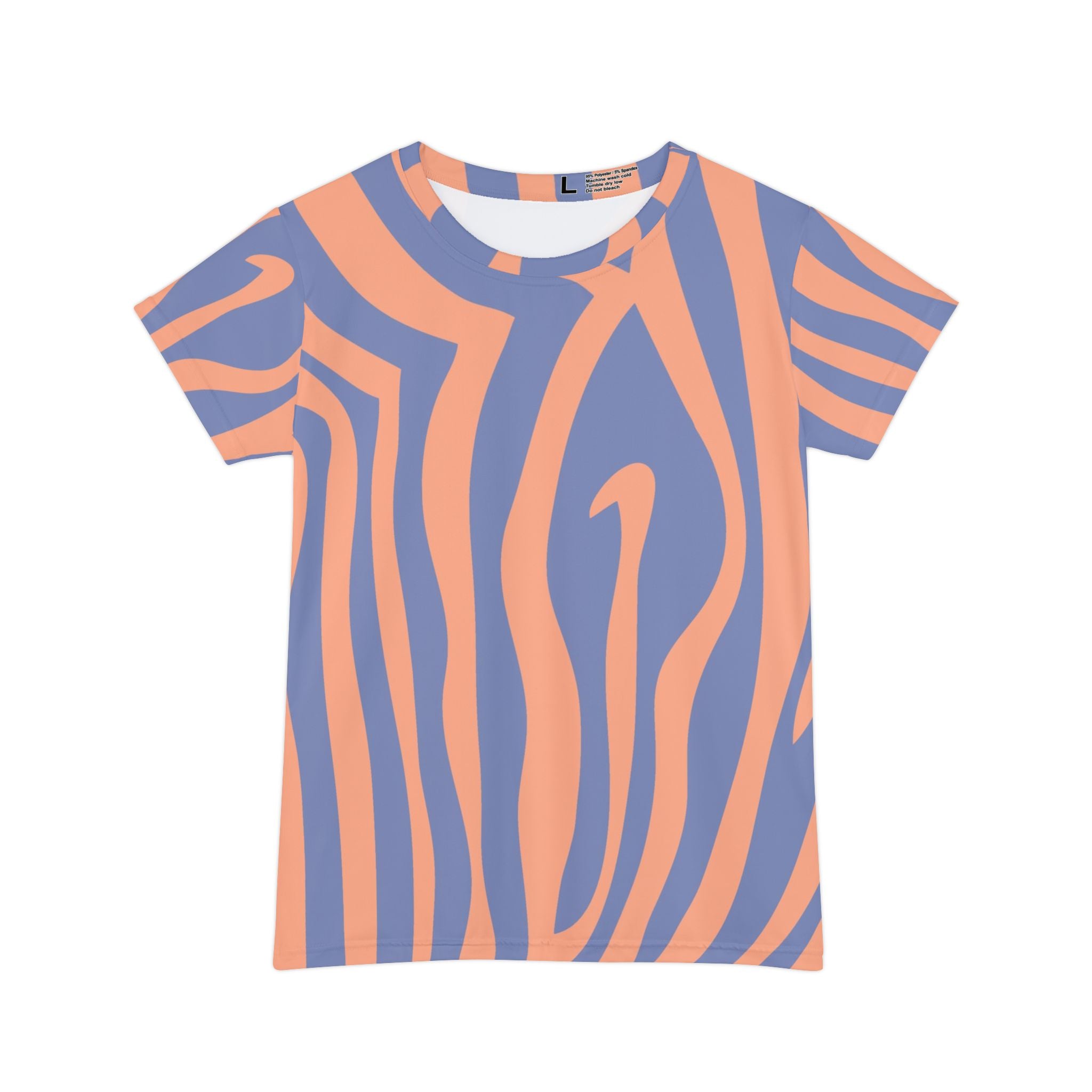 Melting Zebra Stripes Women's Short Sleeve Shirt (AOP), Artsulli - Art is Long, Life is Short, All Over Prints, Size, XS, , , , , 74830291633377