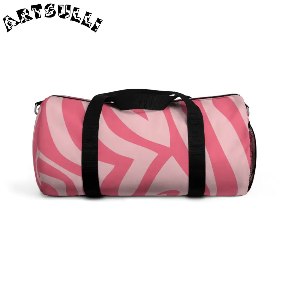 JAKKOUTTHEBXX Pink Zebra Print Duffel Bags 2025