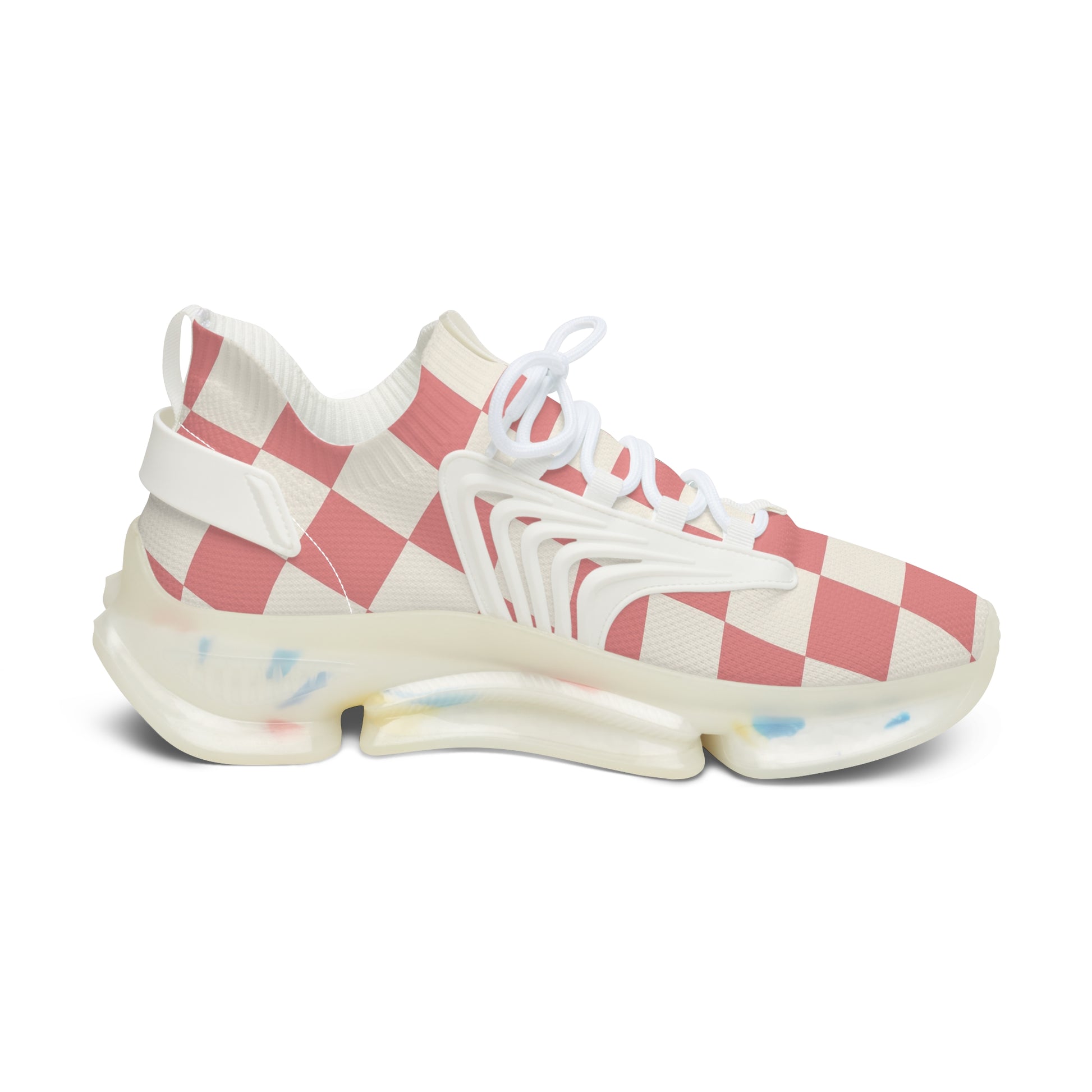 Retro Checkered Grassland Sprites Women's Mesh Sneakers, Artsulli - Art is Long, Life is Short, Shoes, , , , , , , 