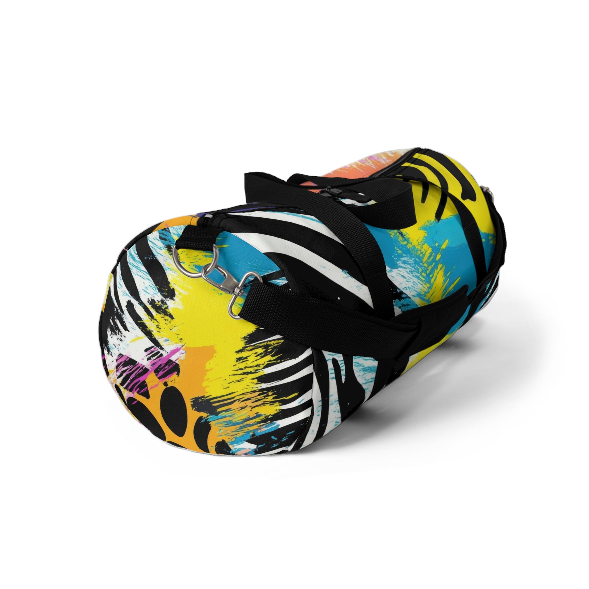 Zebra Stripes x Leapord Print x Paint Splatter Multi-Color Duffel Bag, Artsulli - Art is Long, Life is Short, Bags, , , , , , , 