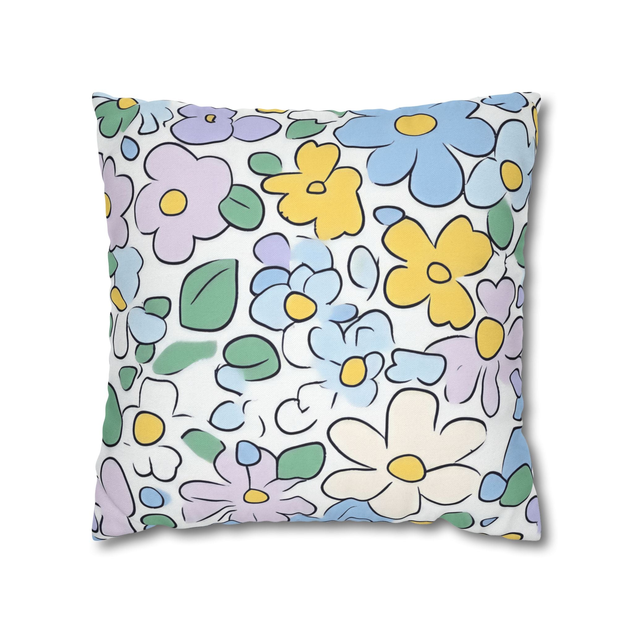 Spun Polyester Square Pillowcase