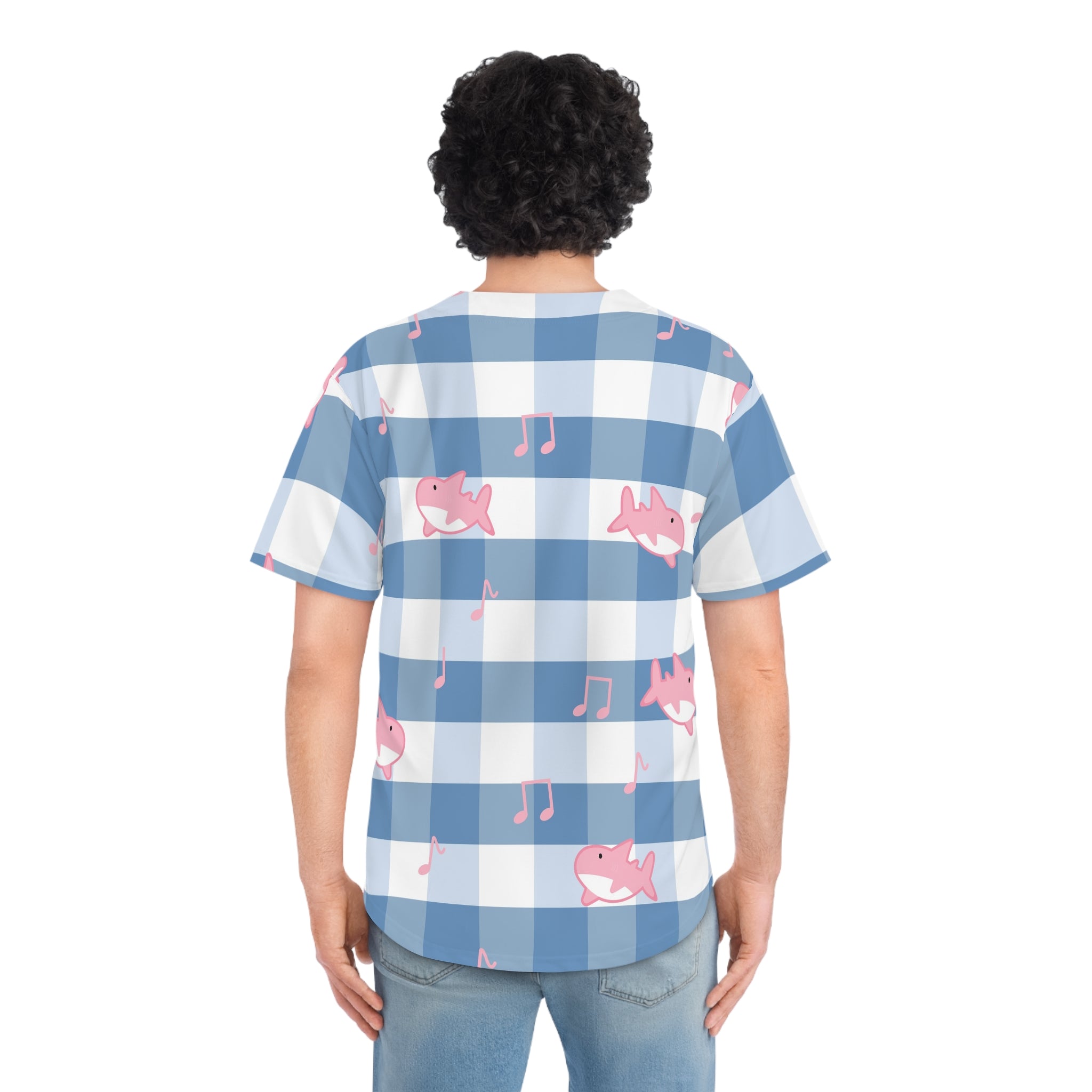 Music Shark Men's Baseball Jersey (AOP), Artsulli - Art is Long, Life is Short, All Over Prints, , , , , , , 