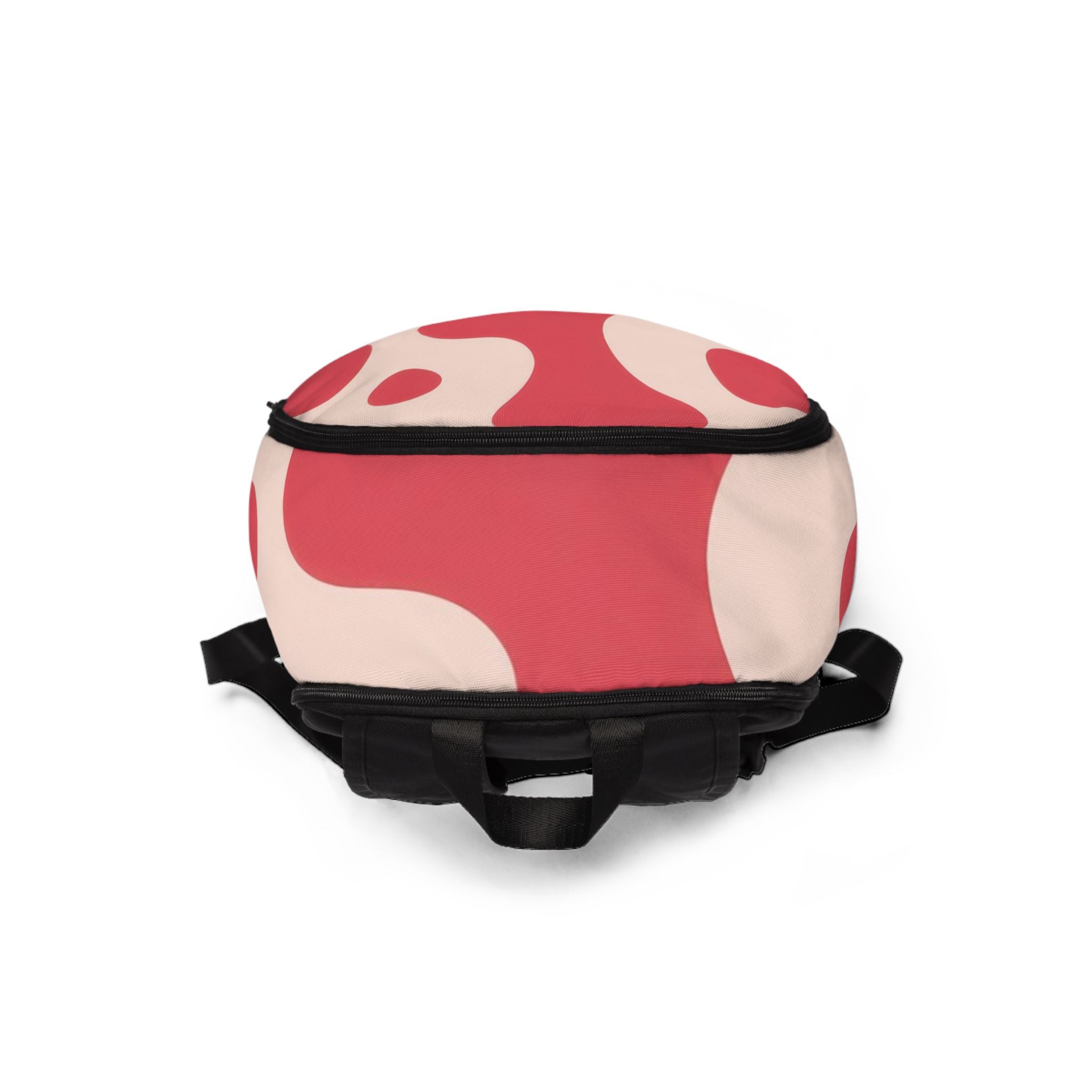 Red Jungle Cow Unisex Fabric Backpack, Artsulli - Art is Long, Life is Short, Bags, , , , , , , 