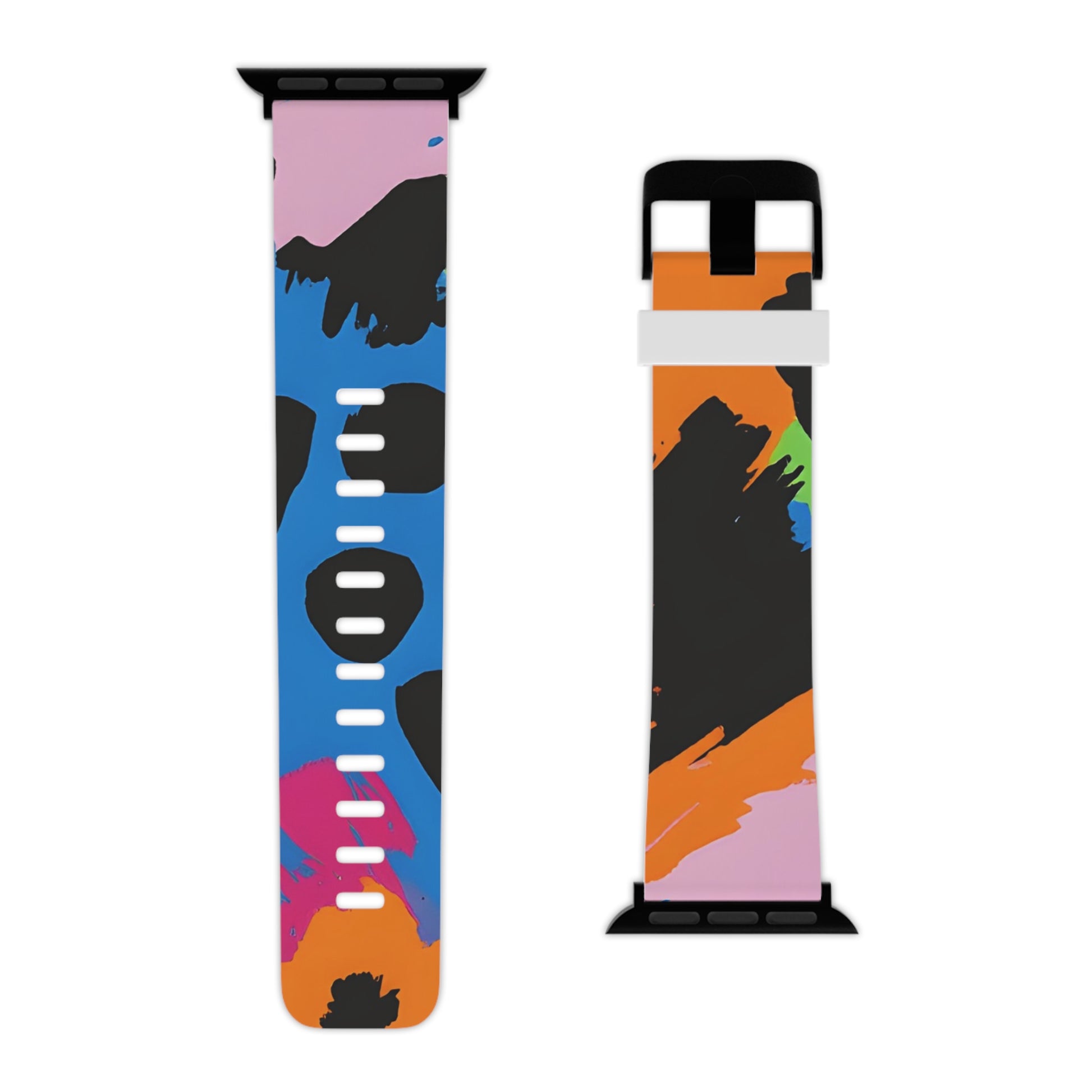Wild Brush Strokes x Animal Print Multi-Color Watch Band for Apple Watch, Artsulli - Art is Long, Life is Short, Accessories, , , , , , , 