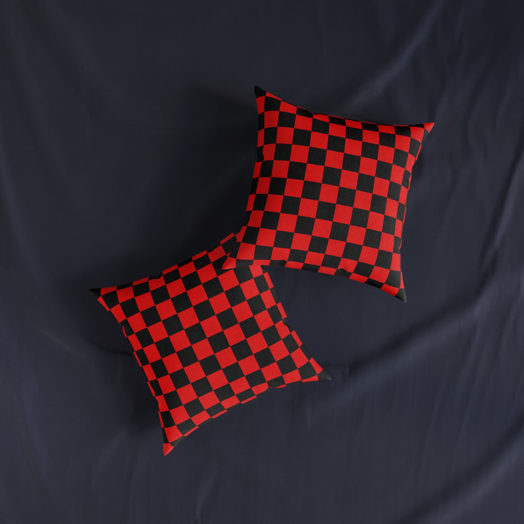 Checkerboard Red and Black Square Pillow, Artsulli - Art is Long, Life is Short, Home Decor, , , , , , , 